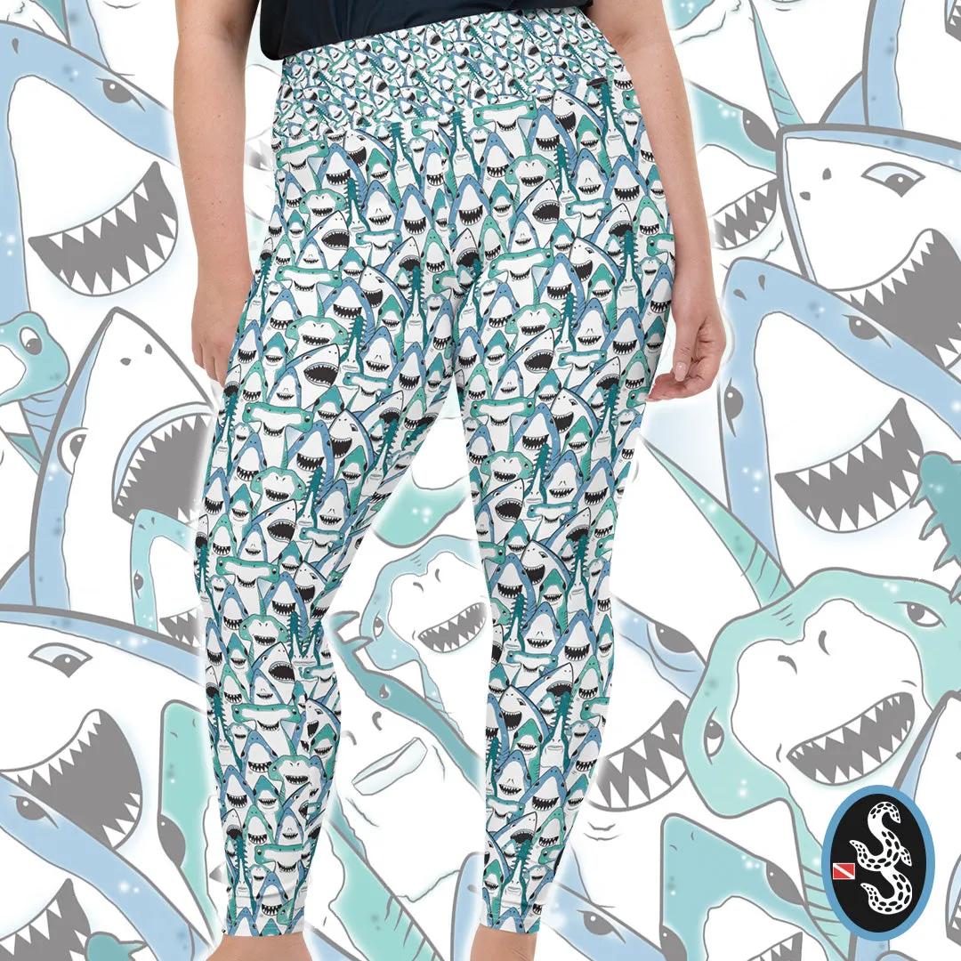 Happiest Sharks Plus Size Leggings