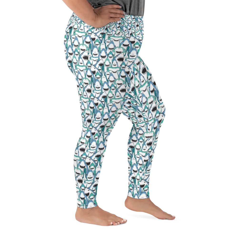 Happiest Sharks Plus Size Leggings