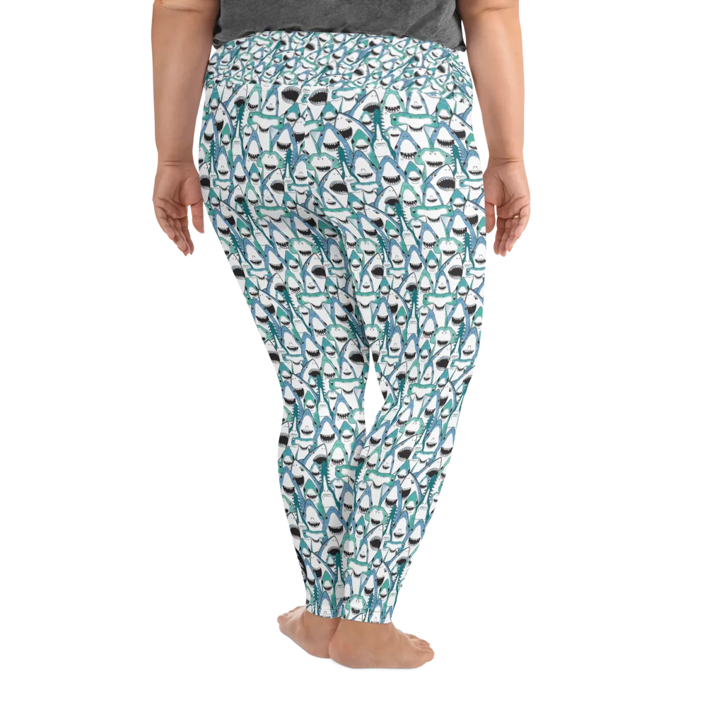 Happiest Sharks Plus Size Leggings