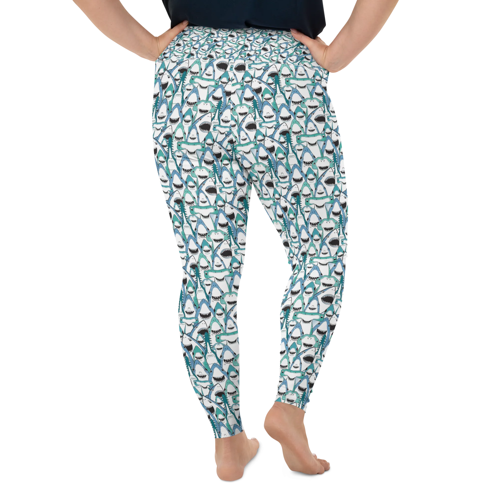 Happiest Sharks Plus Size Leggings