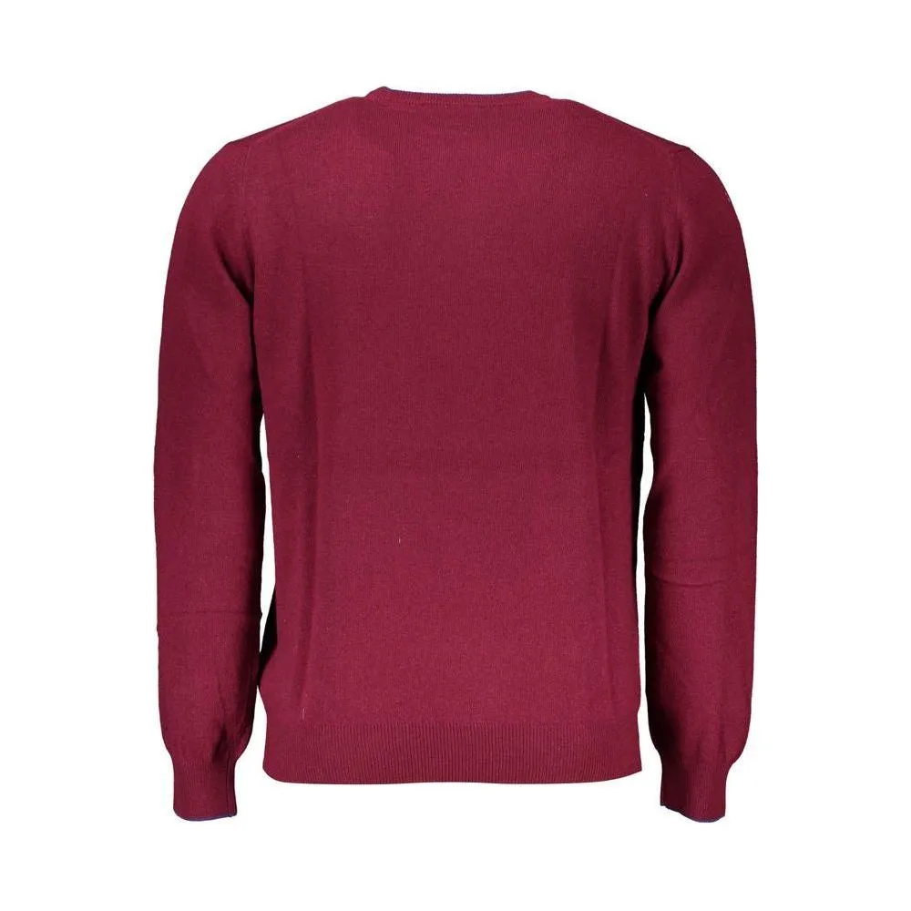 Harmont & Blaine Chic Pink Crew Neck Sweater with Contrast Details