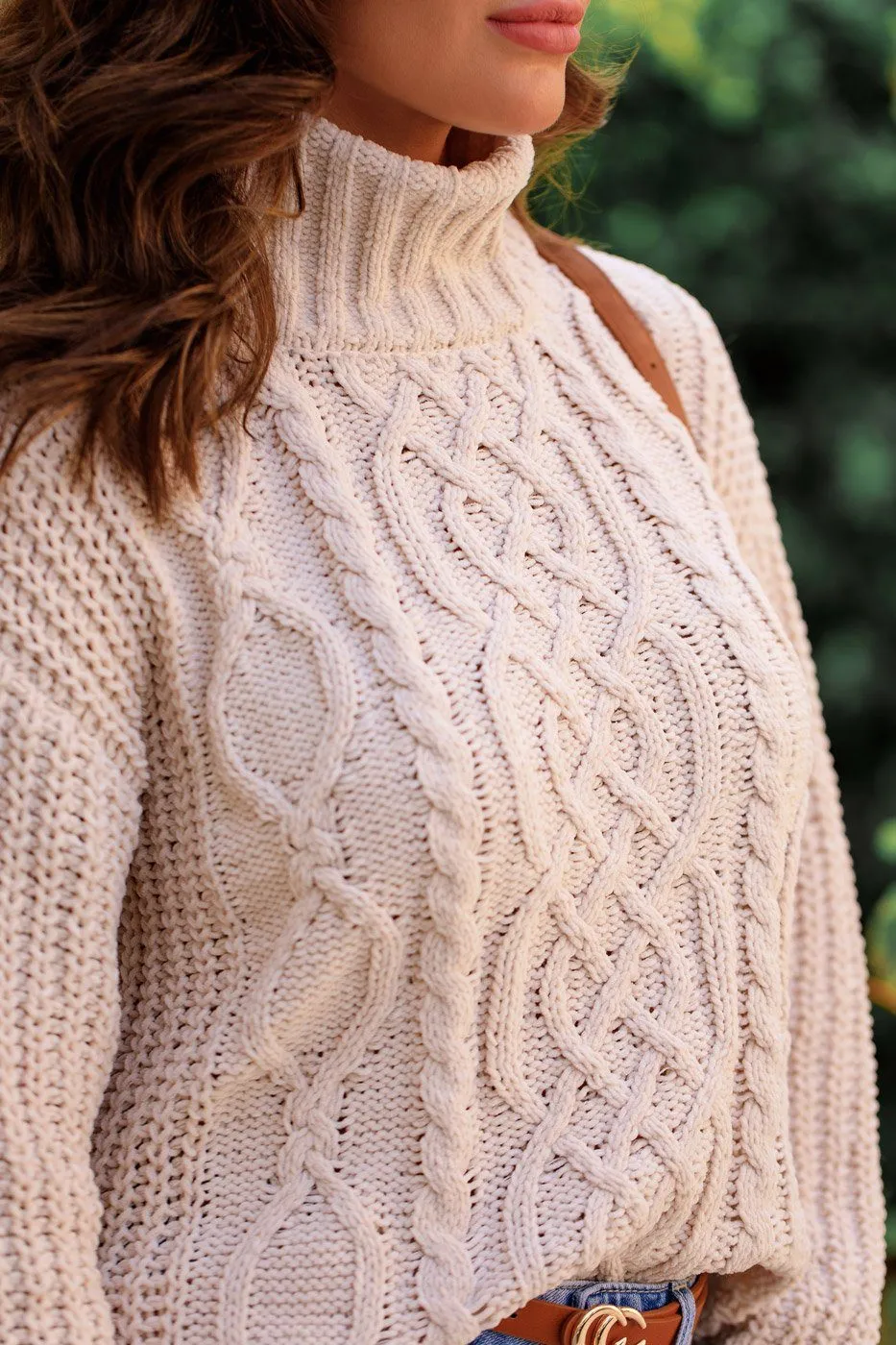 Harriet Ivory Cable Knit Sweater