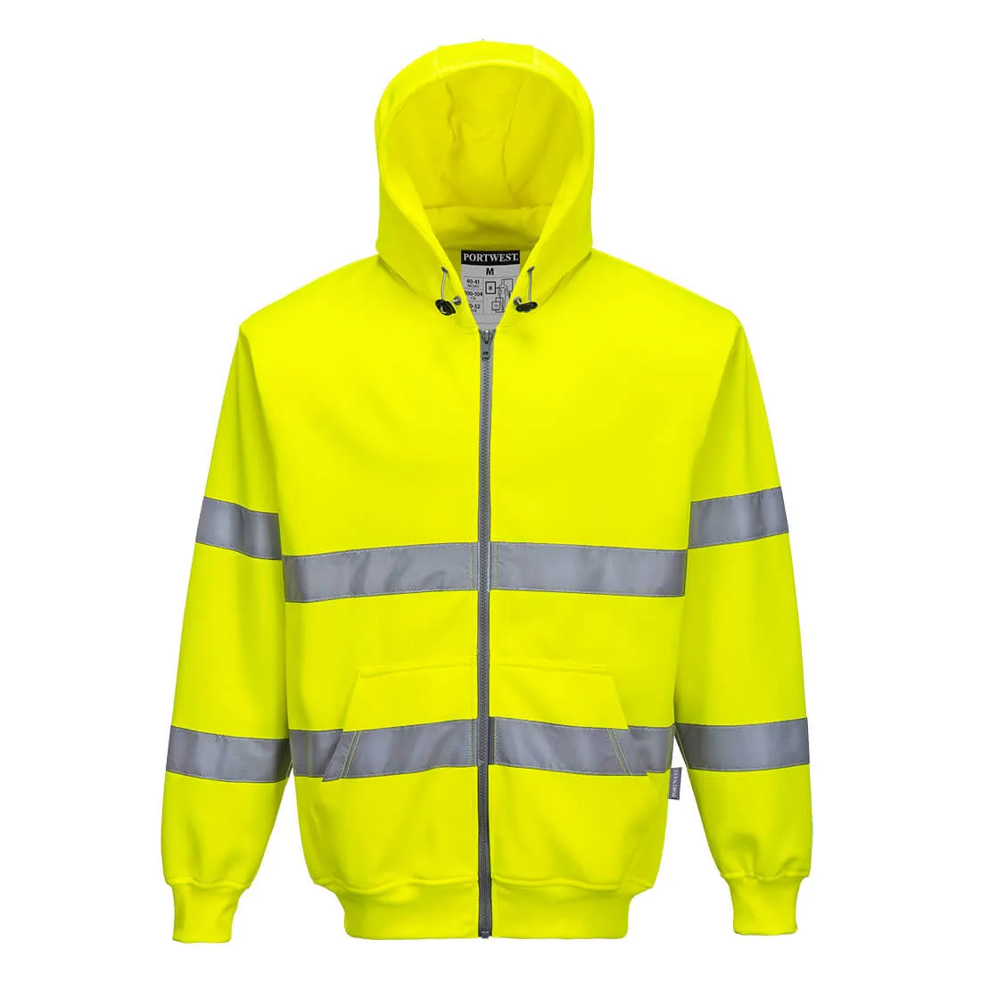 Hi Vis Zip Front Hoodie