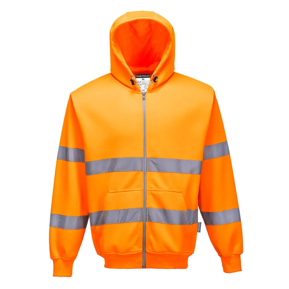 Hi Vis Zip Front Hoodie