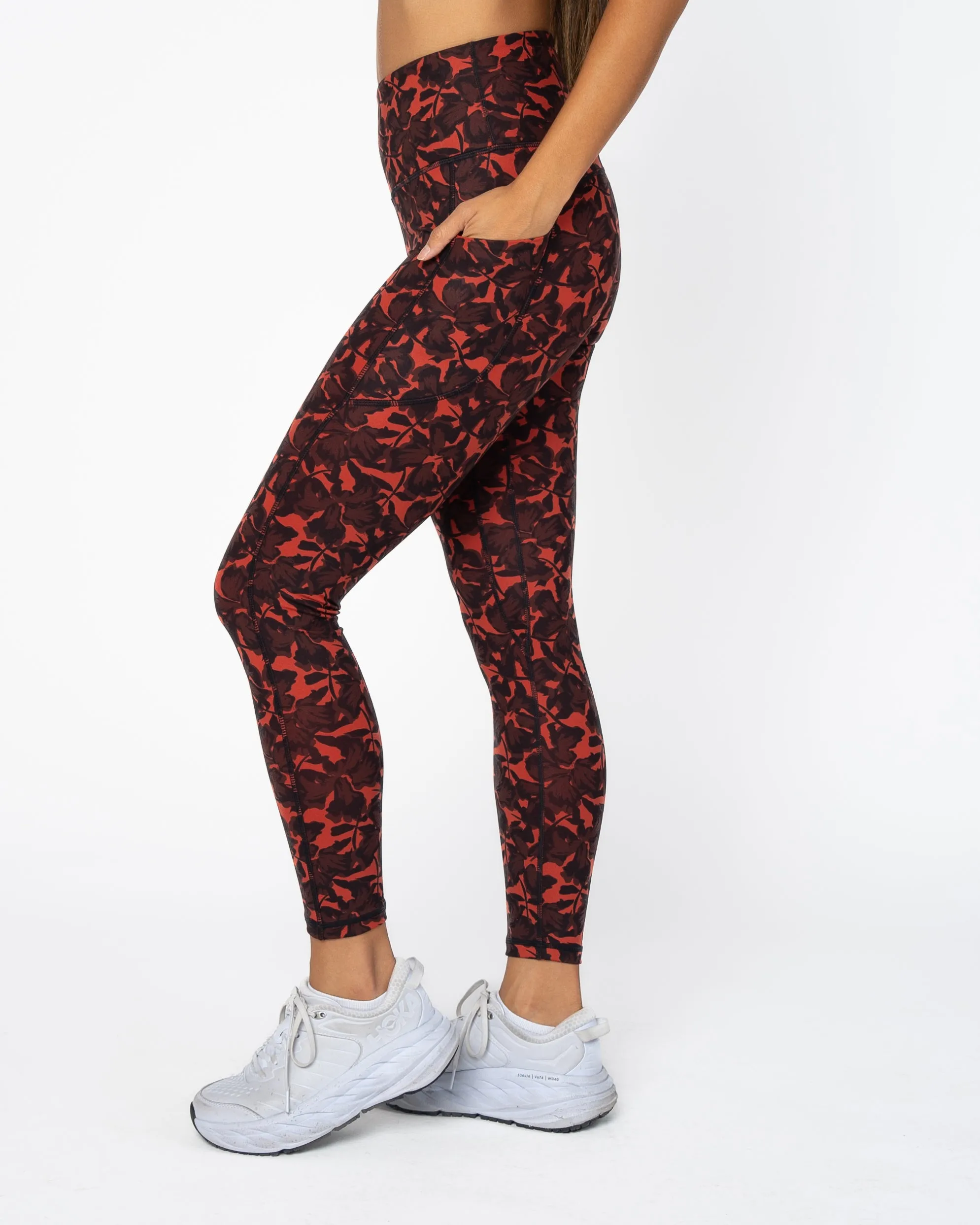 High Waisted Vinyasa 7/8 Leggings - Spiced Iris