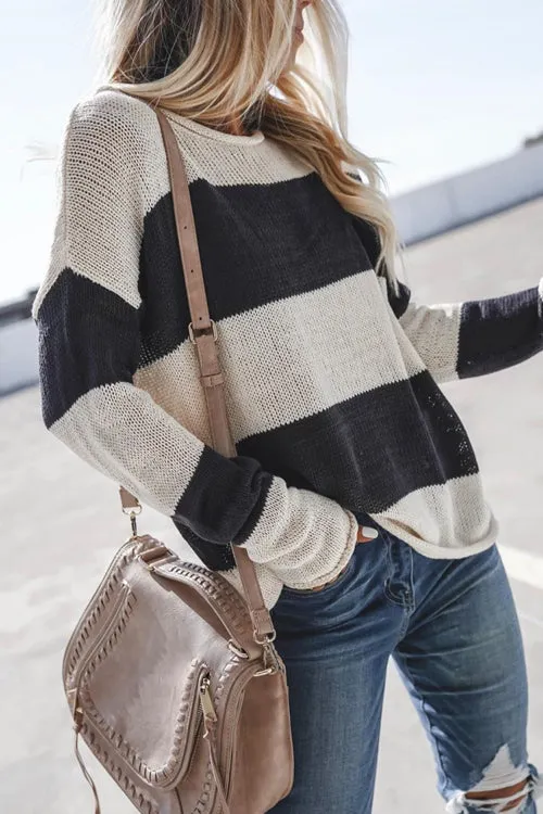 In My Arms Striped Knit Sweater - 2 Colors