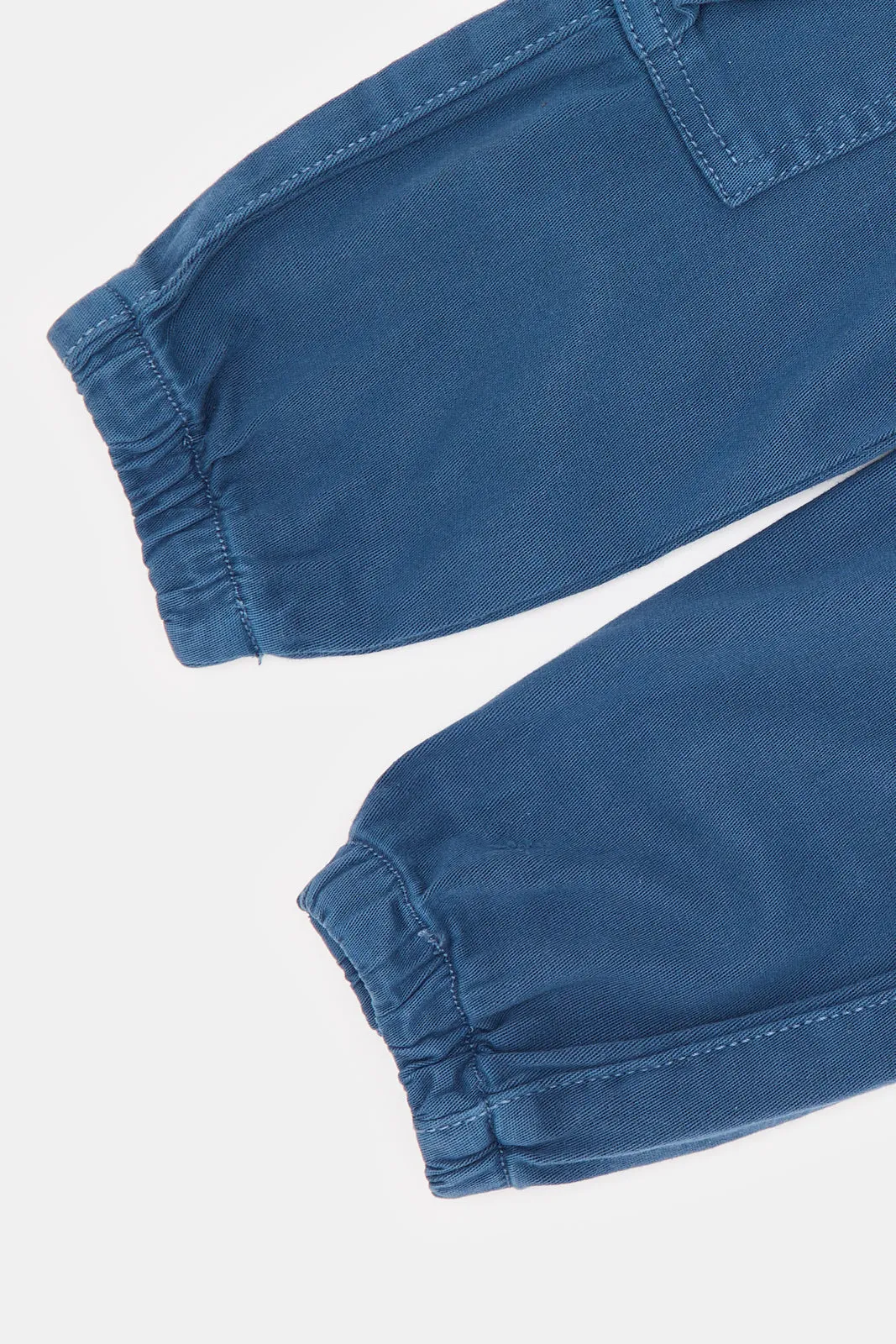 Infant Boys Blue Cargo Twill Jogger