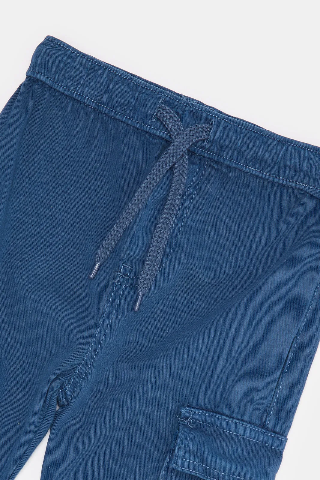 Infant Boys Blue Cargo Twill Jogger