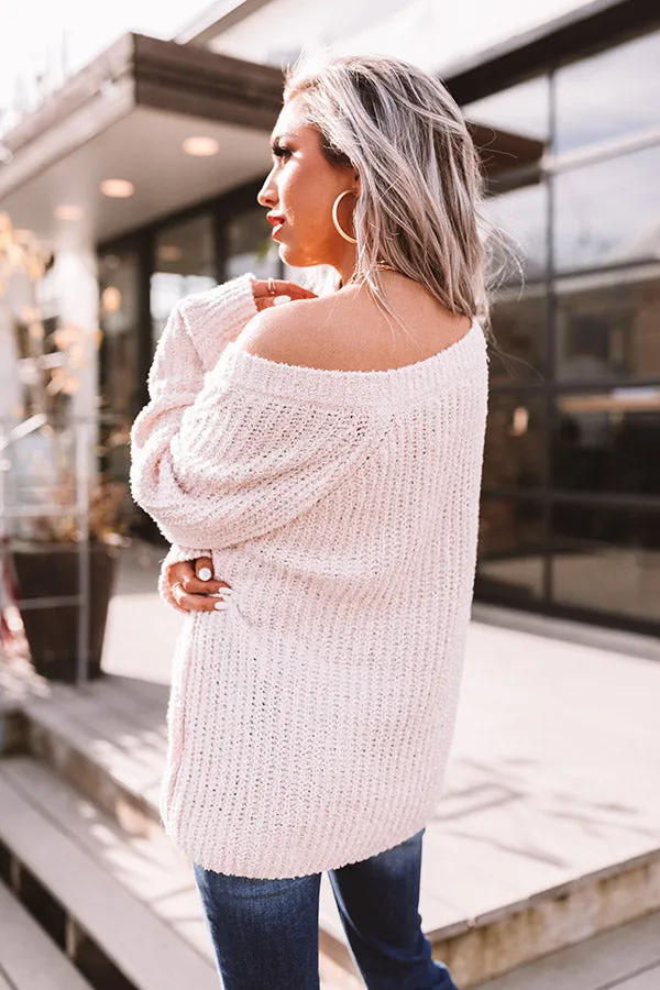 Insta Obsessed Knit Sweater In Light Pink