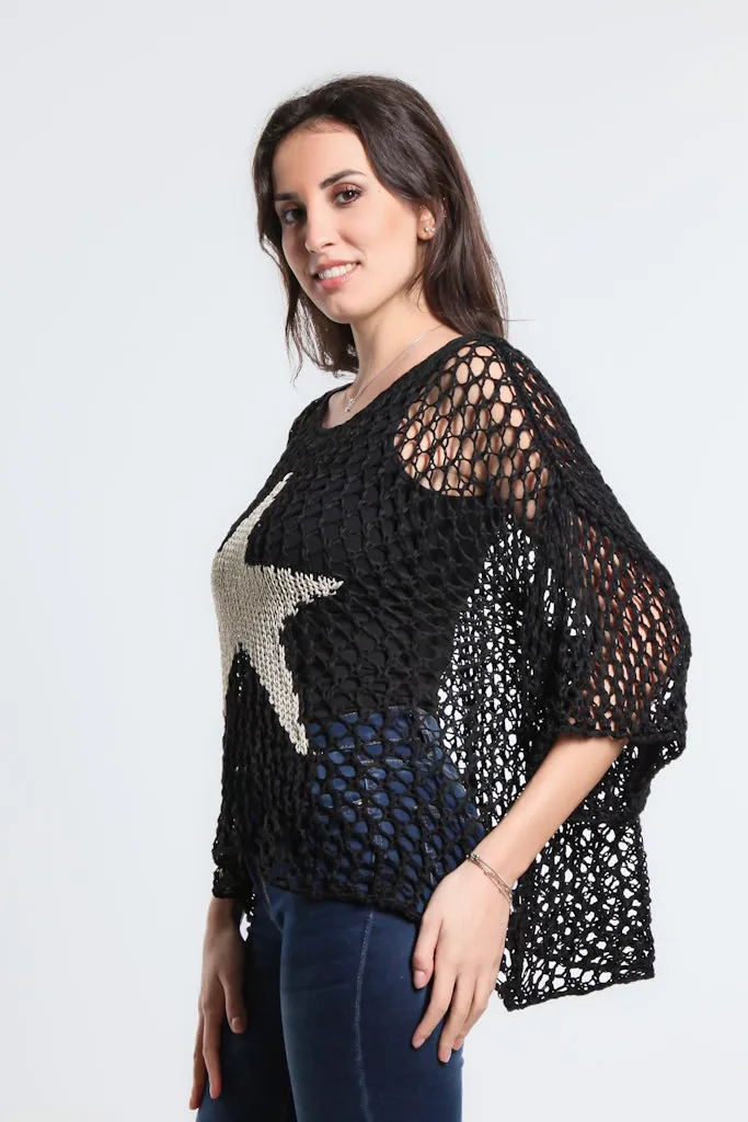 Kelsey Open Knit Star Sweater (BSS302)