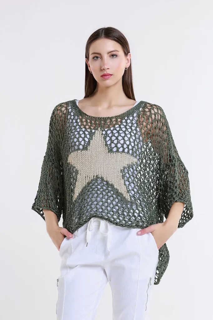 Kelsey Open Knit Star Sweater (BSS302)