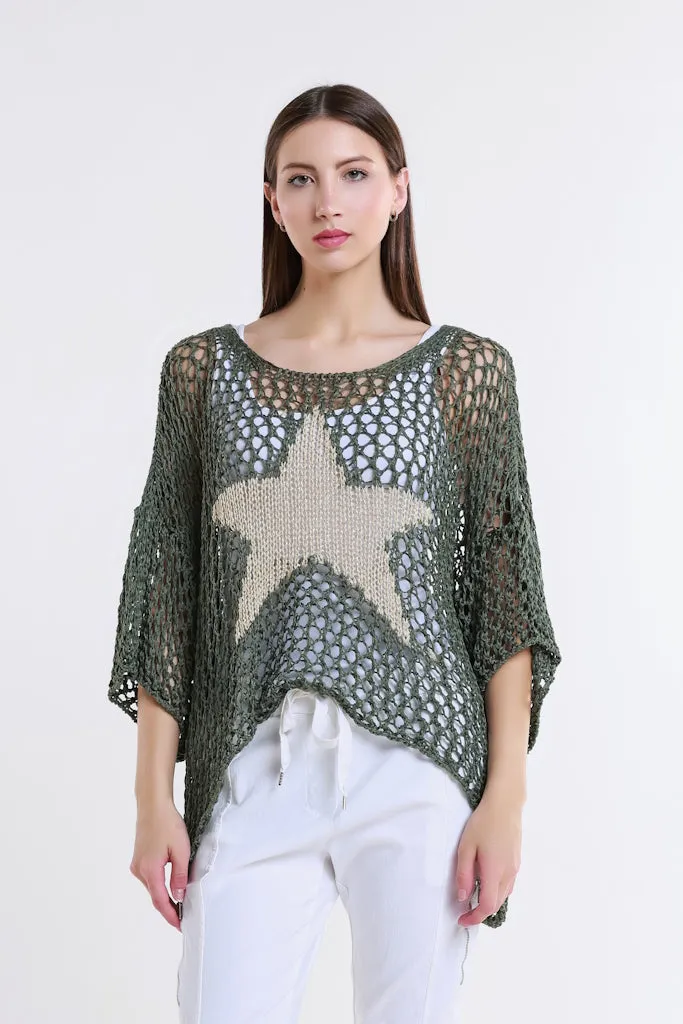 Kelsey Open Knit Star Sweater (BSS302)