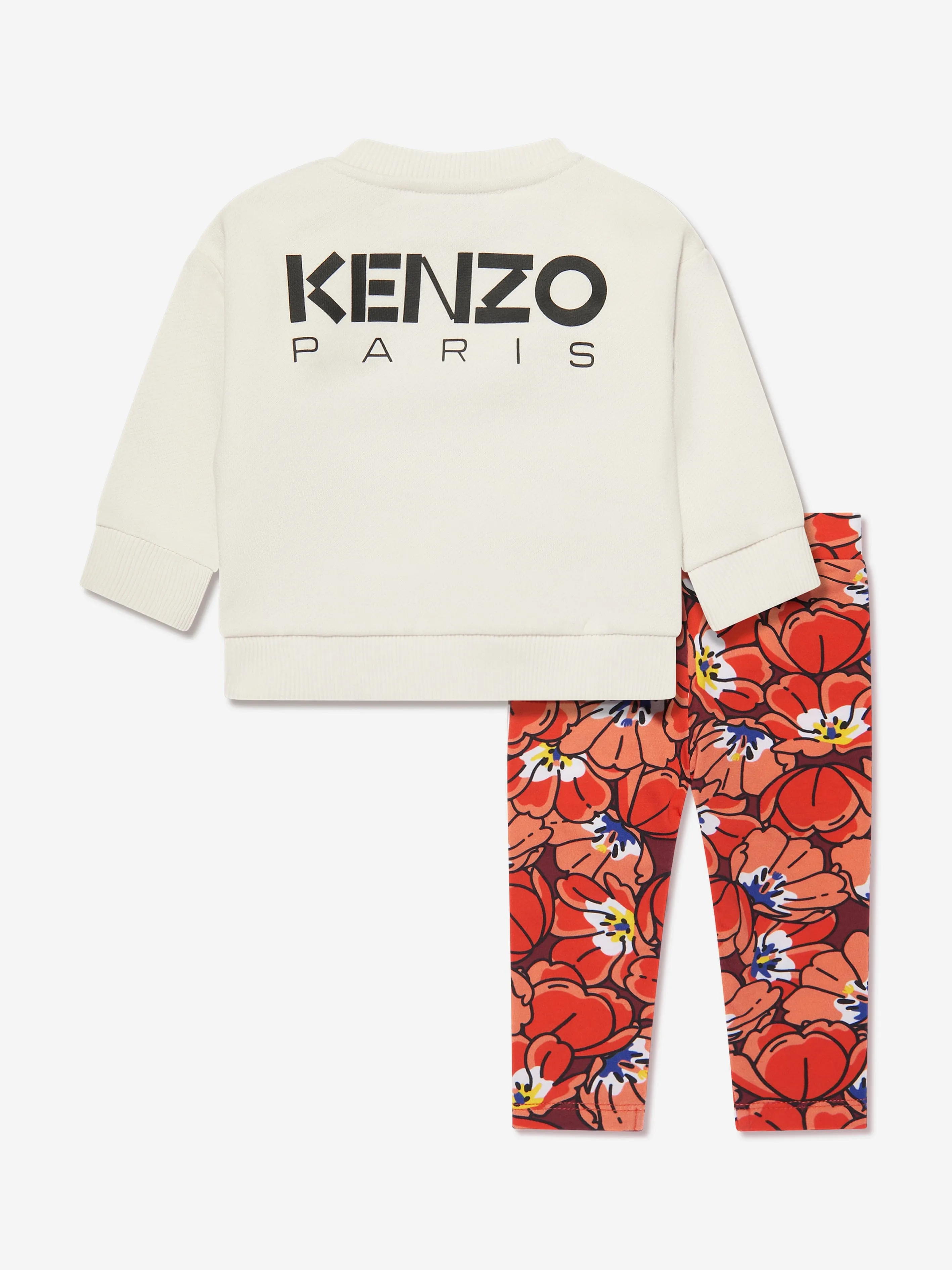 KENZO Baby Girls Sweater And Leggings Set in Ivory