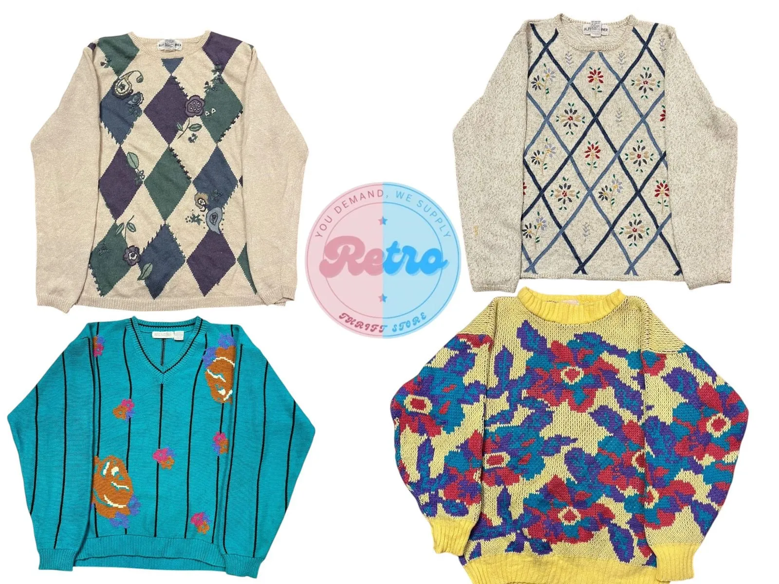 Knitted Florals Y2K Mix: 9 Sweaters