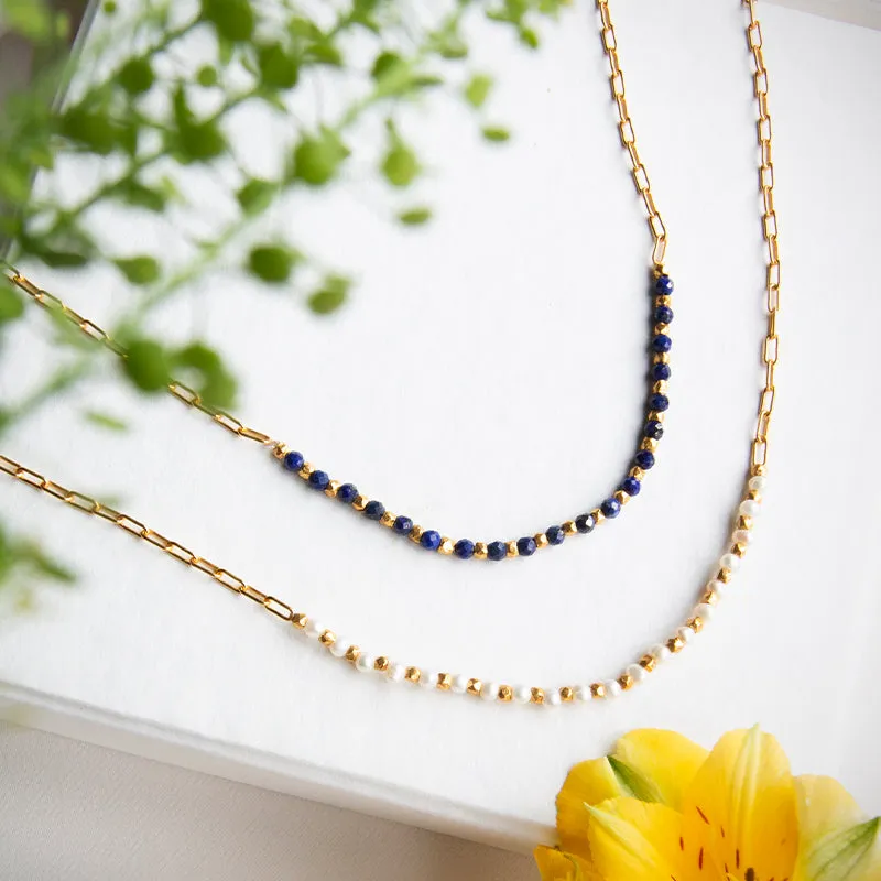 Lapis Link Necklace