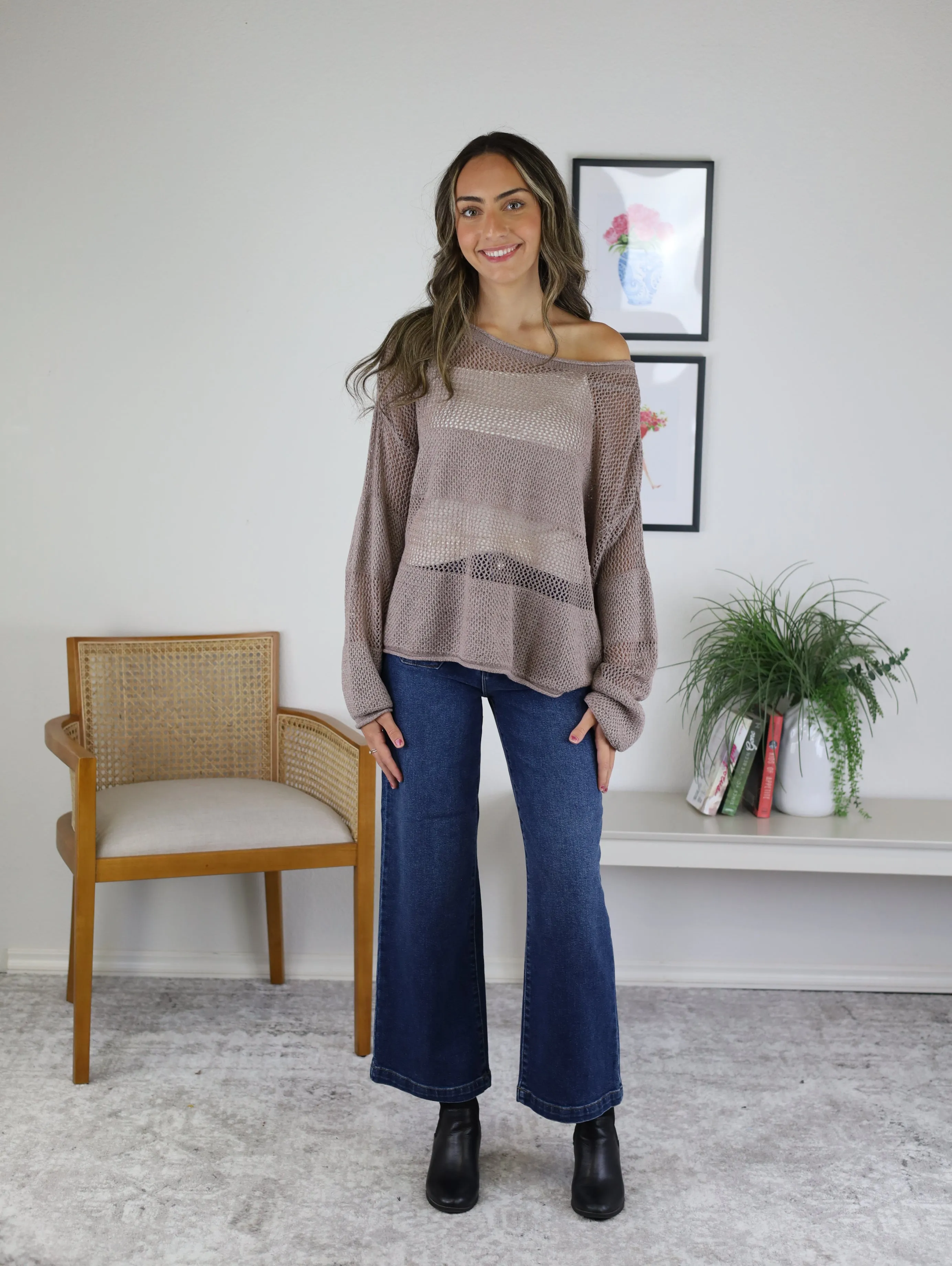 Laurie Mixed Stitch Sweater