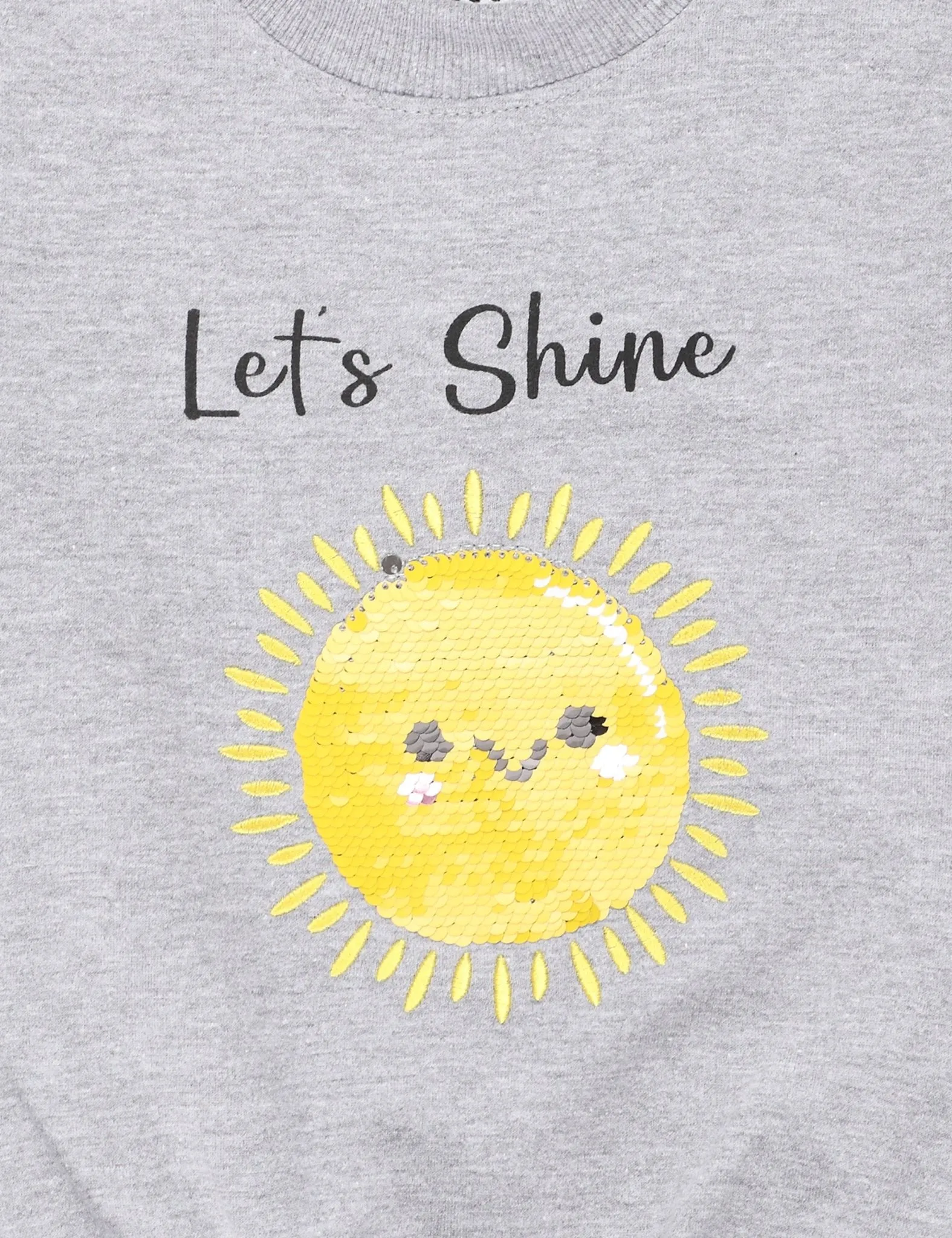 Let's Shine Sweatshirt and Black Sweatpants Combo