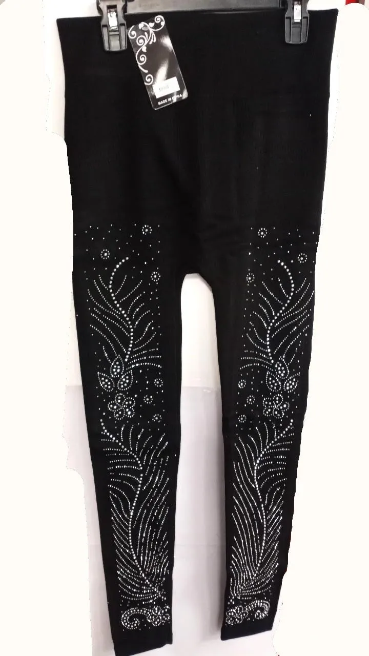 Lined Rhinestone Leggings