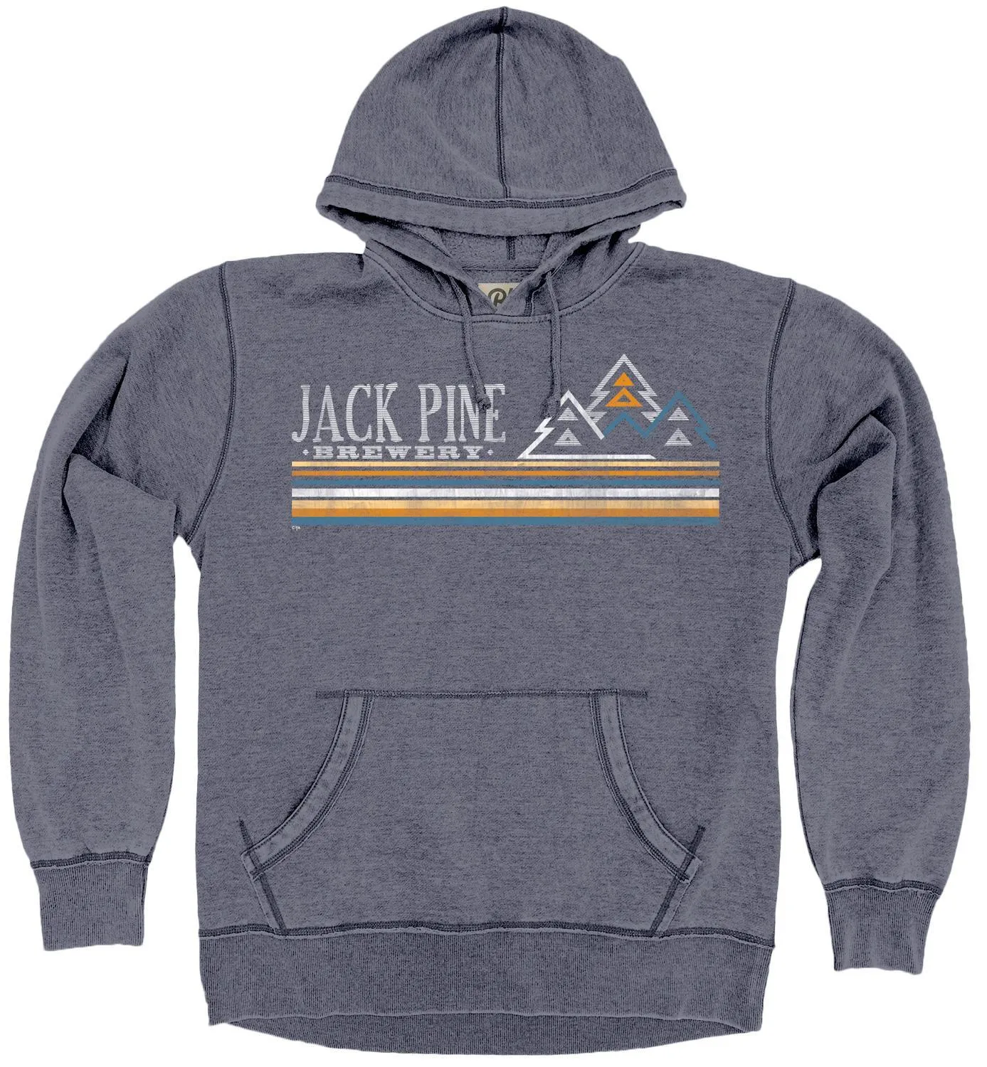 Lines and Trees Thermal Hoodie Navy