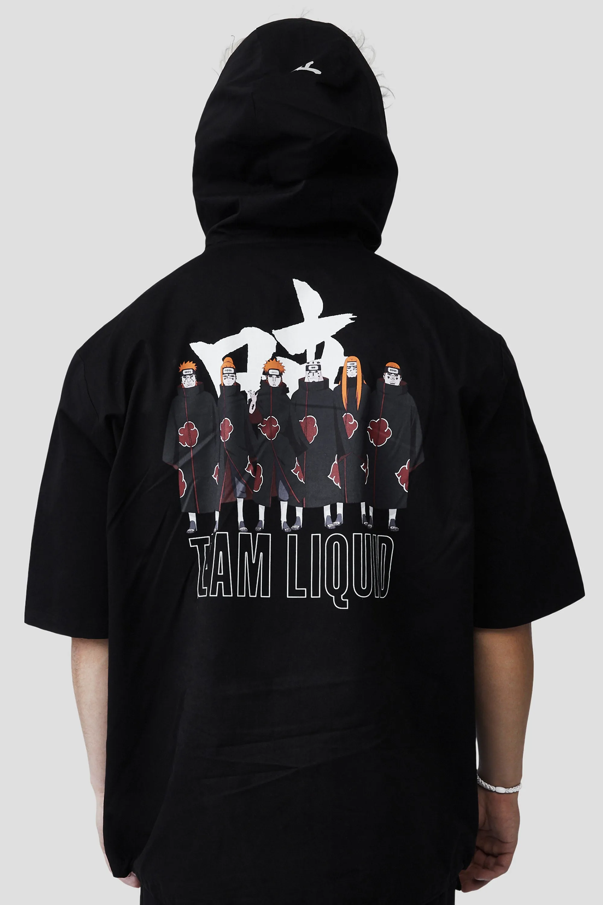 LIQUID x NARUTO AKATSUKI SIX PATHS OF PAIN SHORT SLEEVE TECH HOODIE