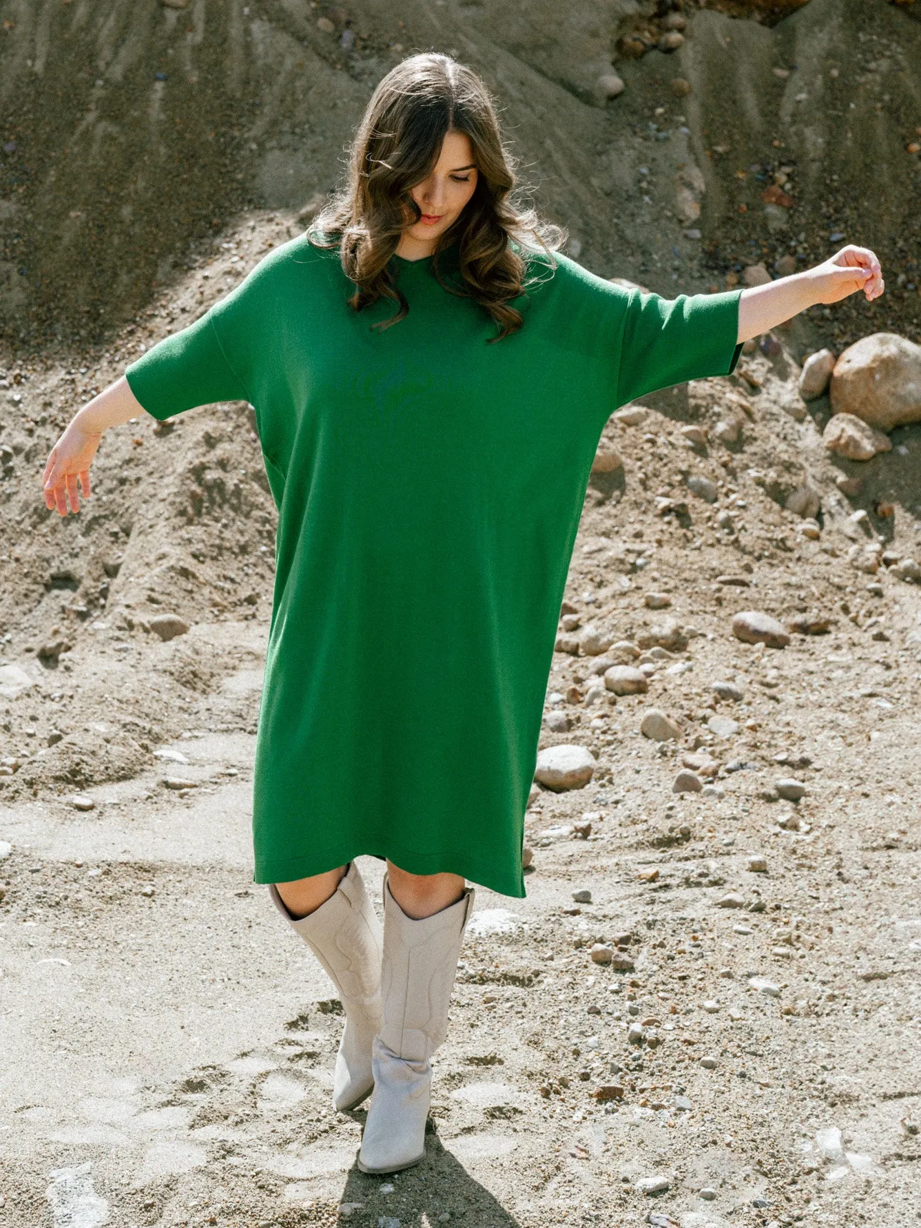 Love Merino Dress Green