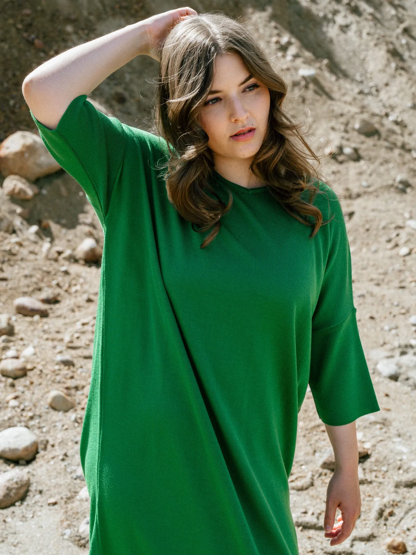 Love Merino Dress Green