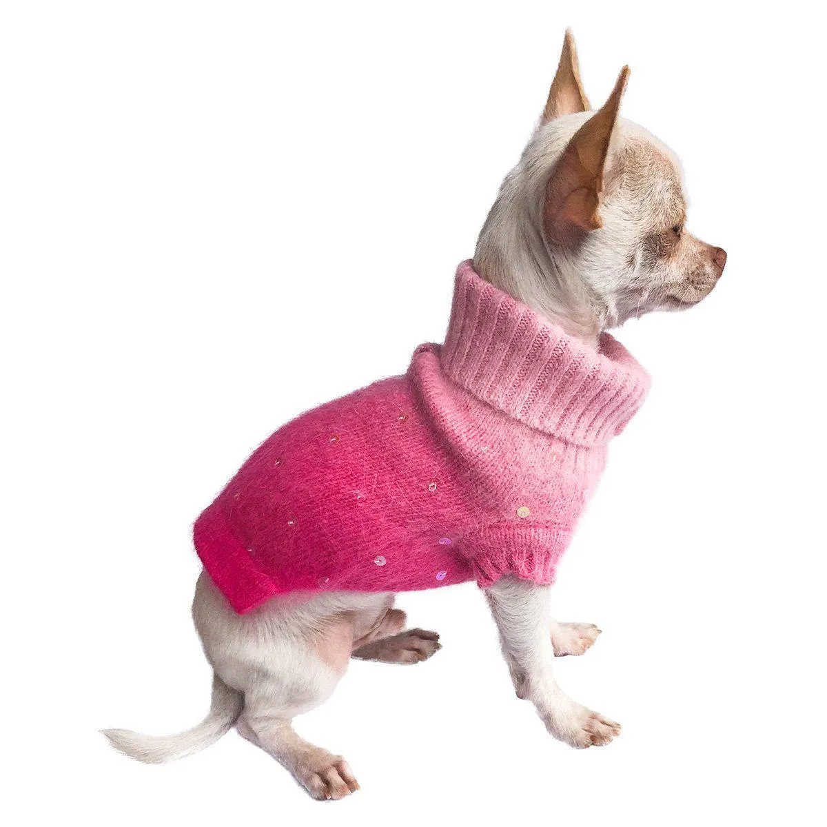 Luxury Sparkle Beverly Hills Dog Sweater Pink