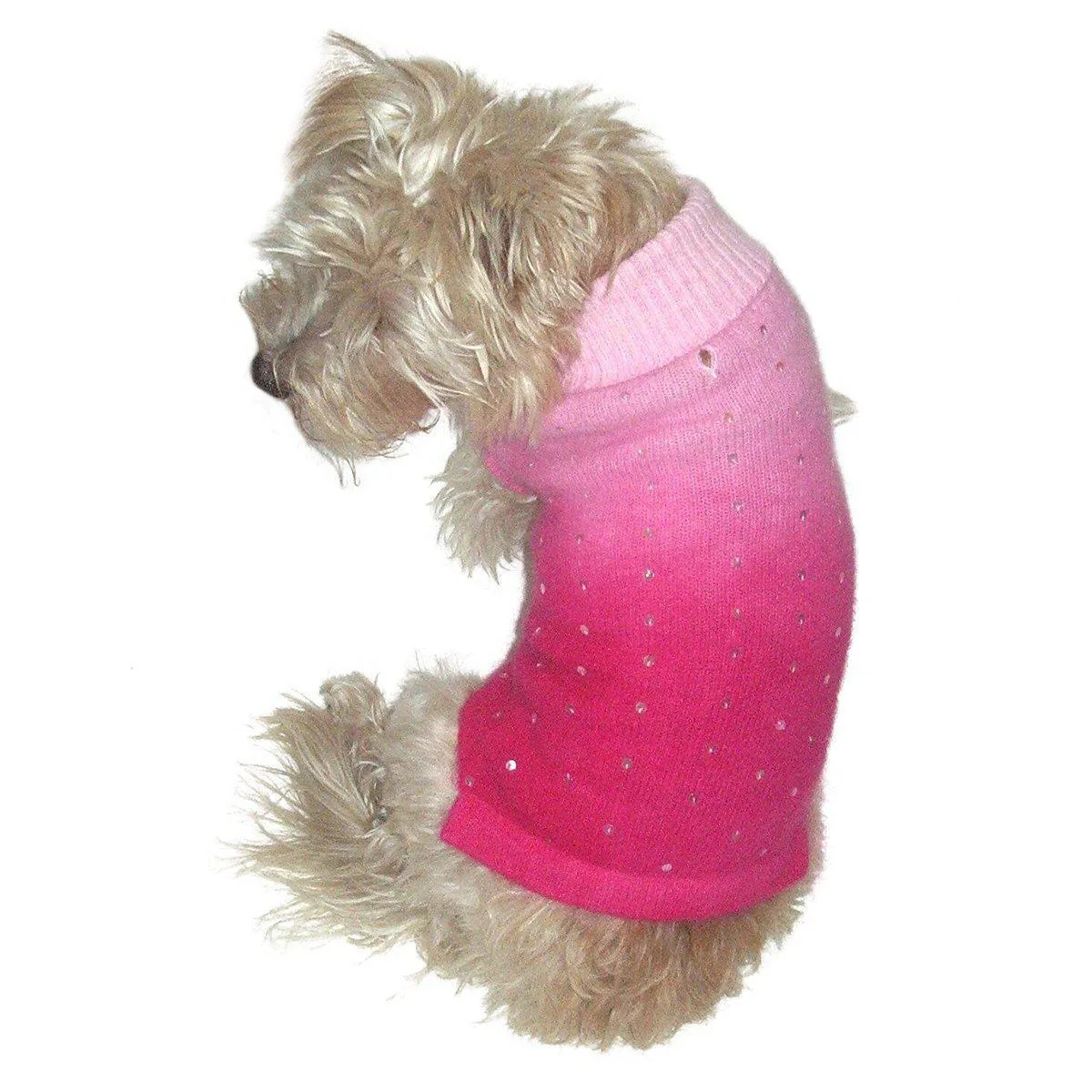 Luxury Sparkle Beverly Hills Dog Sweater Pink