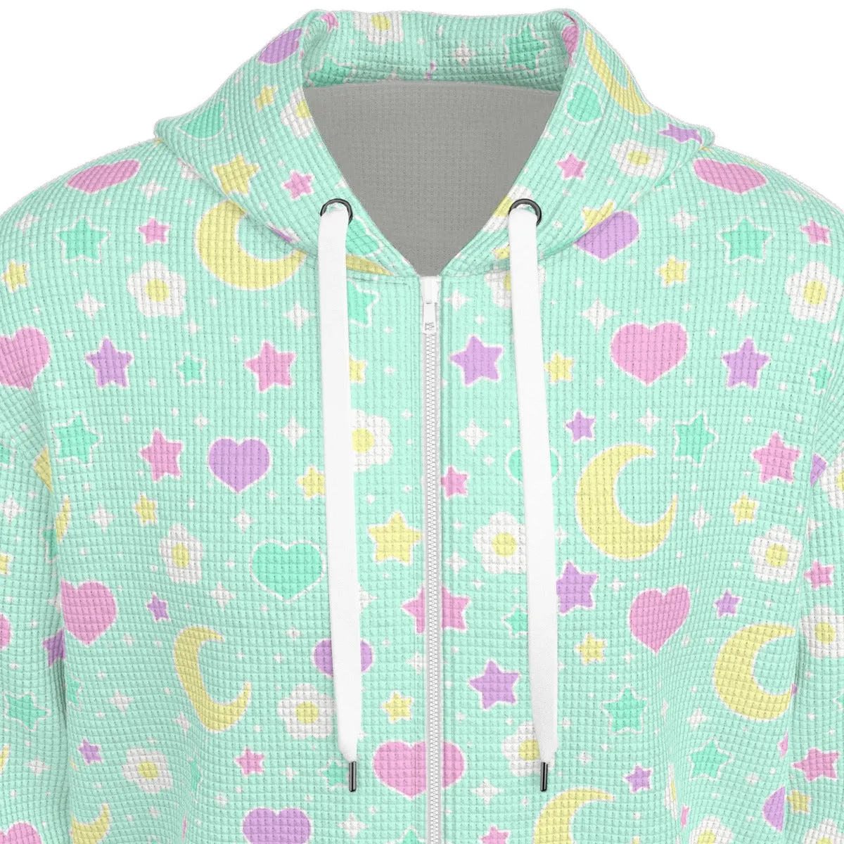 Magical Spring All-Over Print Unisex Zip Hoodie Sweatshirt (Mint)