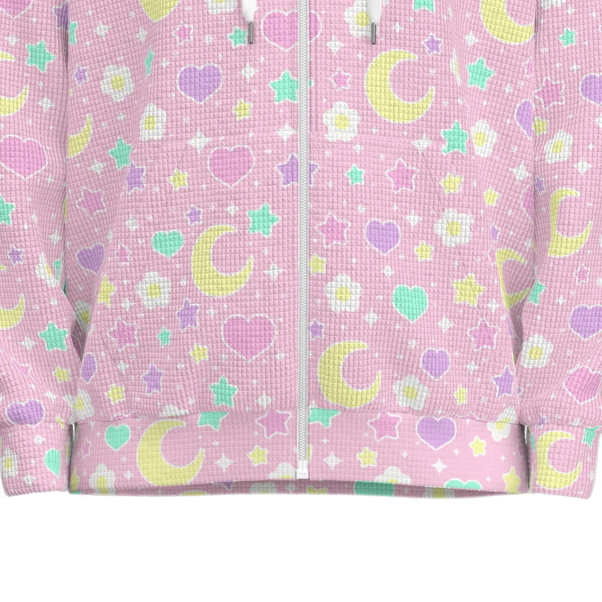 Magical Spring All-Over Print Unisex Zip Hoodie Sweatshirt (Pink)