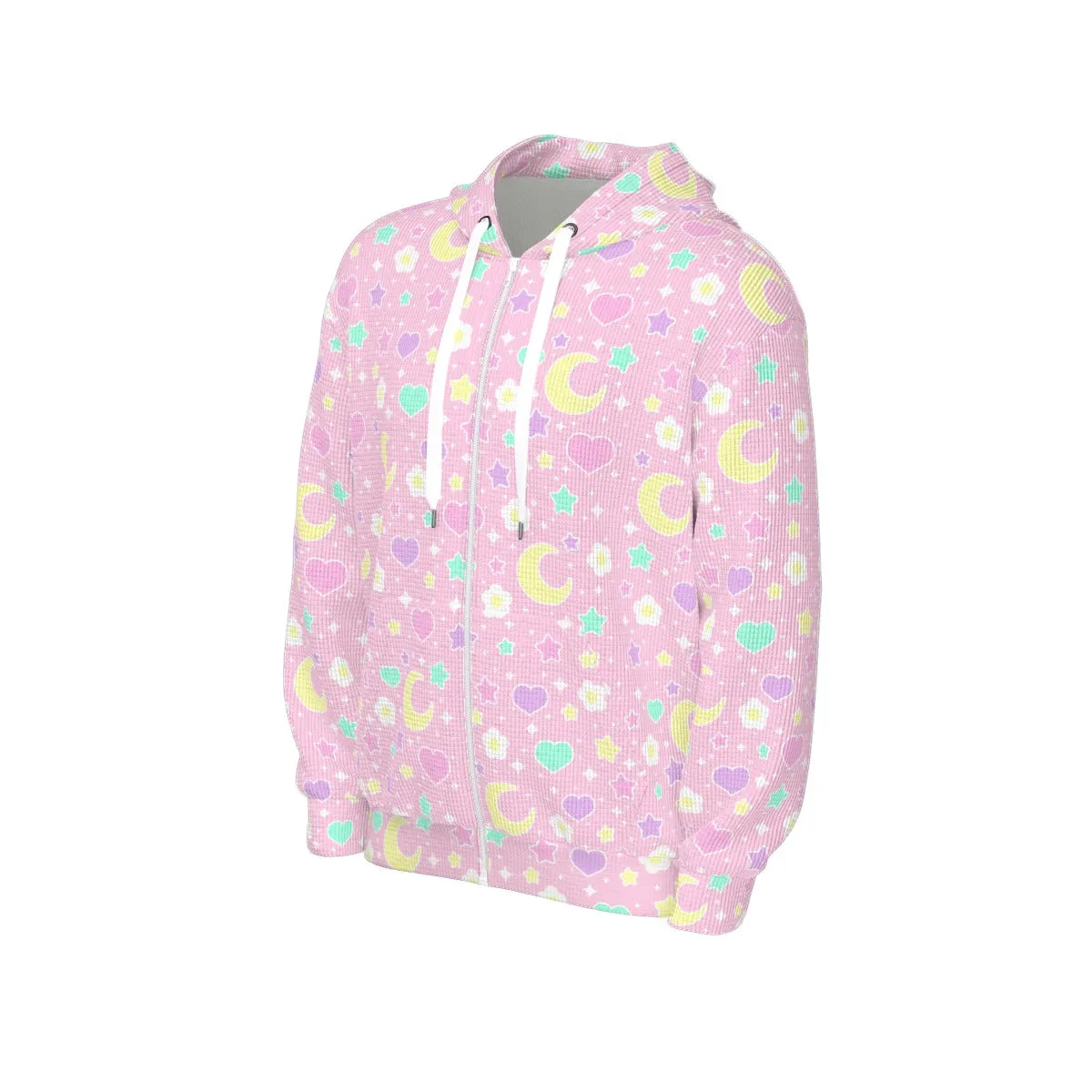 Magical Spring All-Over Print Unisex Zip Hoodie Sweatshirt (Pink)