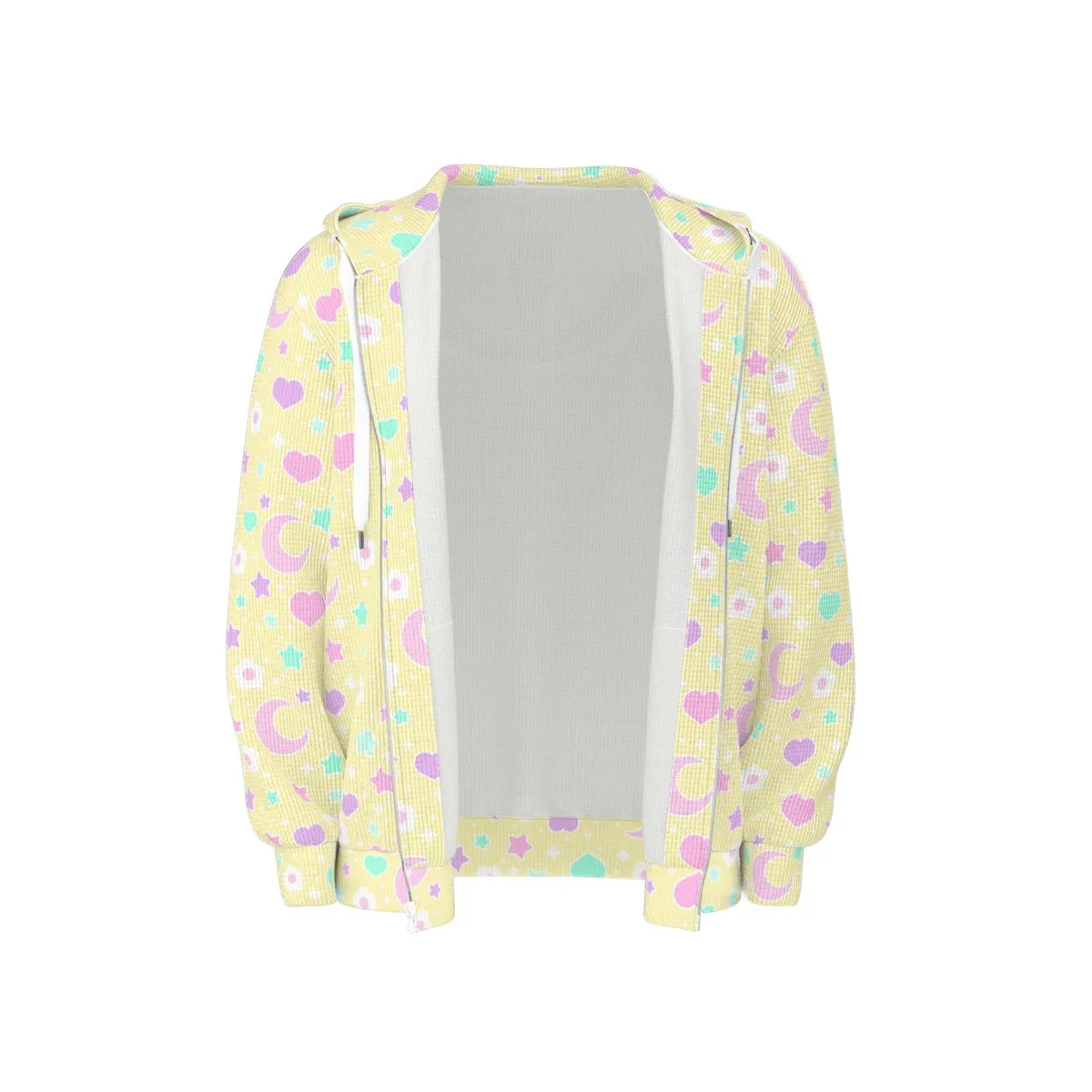 Magical Spring All-Over Print Unisex Zip Hoodie Sweatshirt (Yellow)