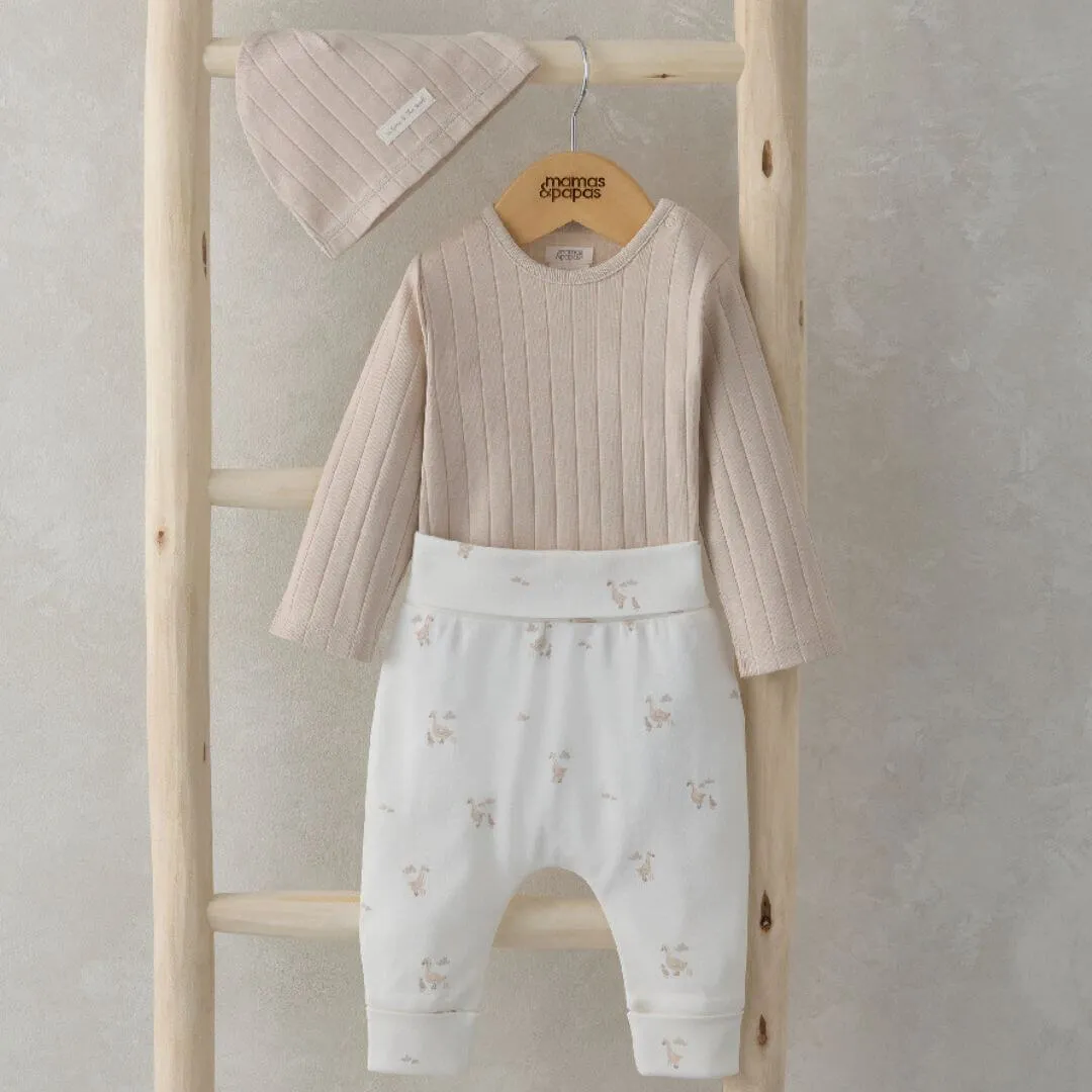 Mamas and Papas Duckling Bodysuit, Leggings & Hat - 3 Piece Set