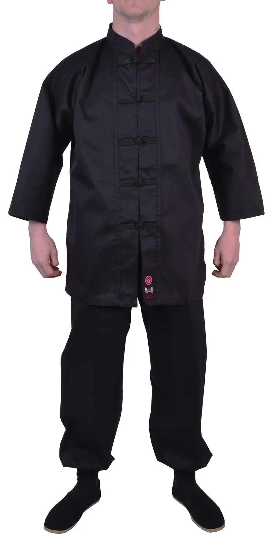 MAR-044 | Black Medium Weight Kung-Fu Uniform For Students