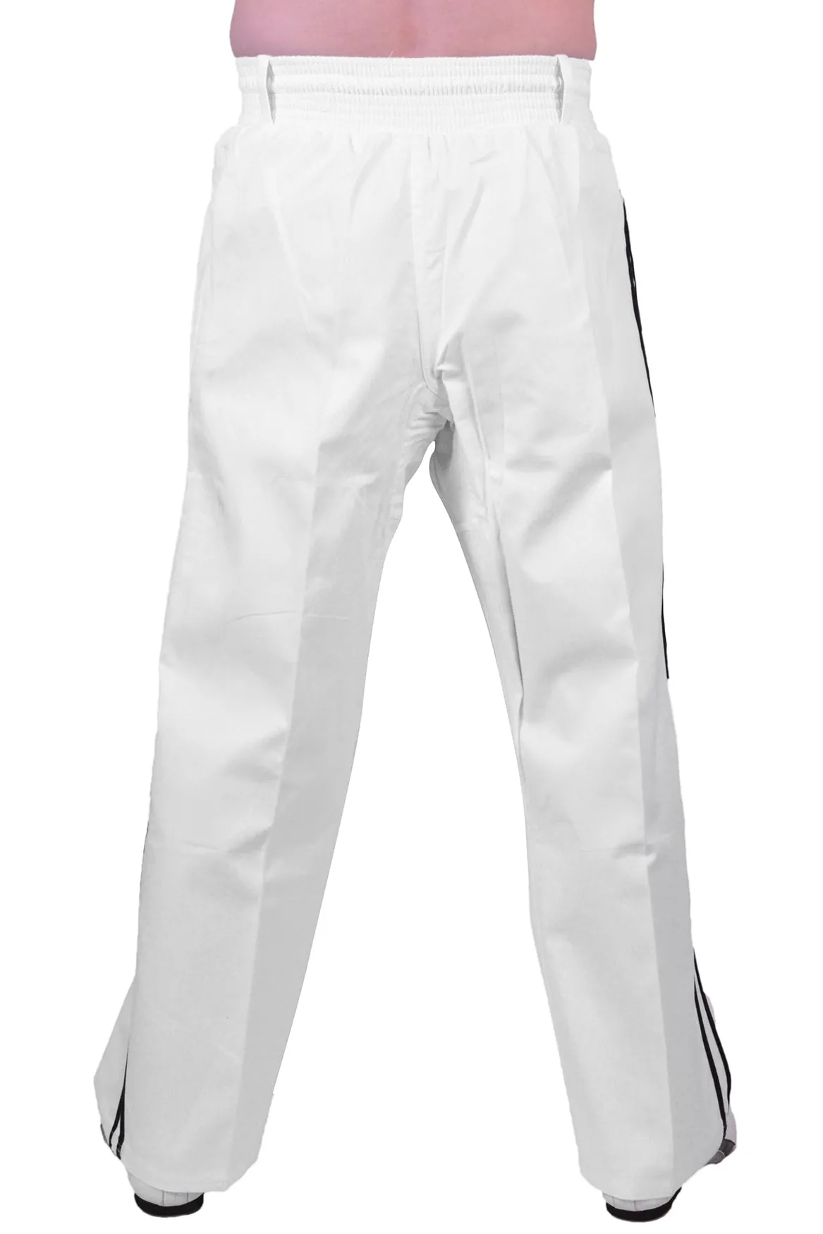 MAR-088C | White & Black Kickboxing & Freestyle Two-Striped Trousers