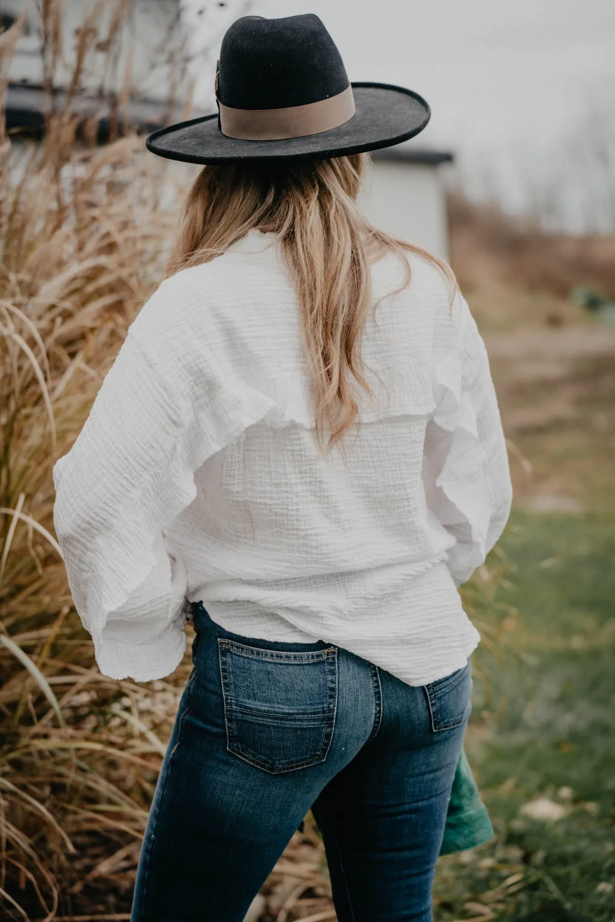 'Marina' Cotton Gauze Blouse by Tasha Polizzi (S, M & XL)