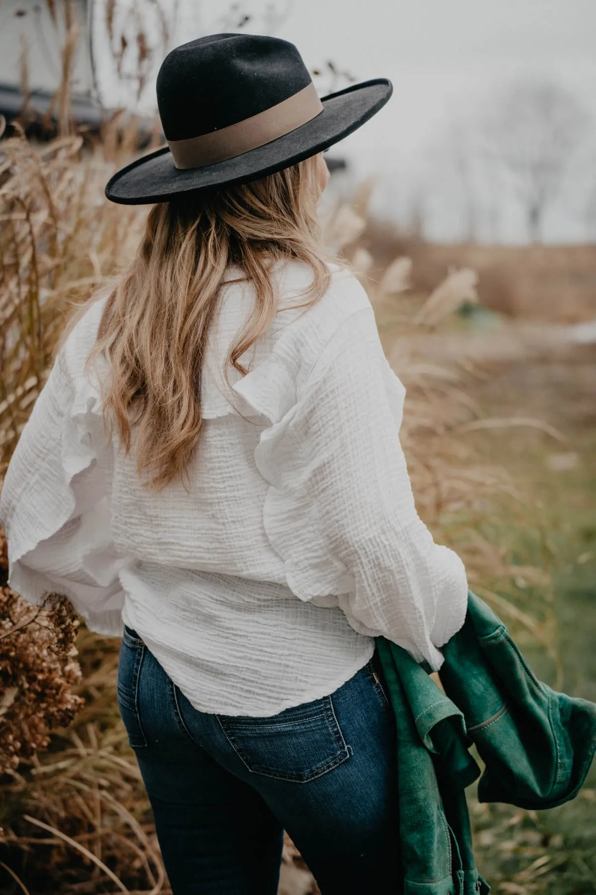 'Marina' Cotton Gauze Blouse by Tasha Polizzi (S, M & XL)