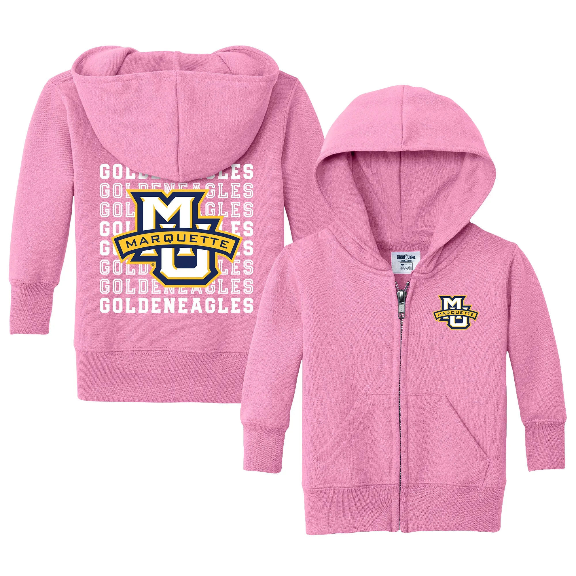 Marquette Golden Eagles Retro Infant Full-Zip Sweatshirt