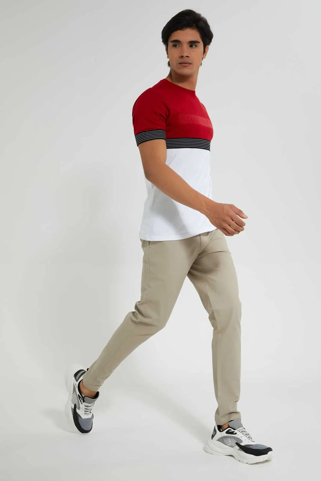 Men Beige Regular Fit Trousers