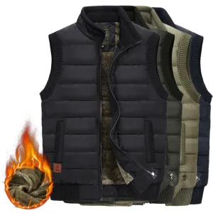 Men Jacket Sleeveless Vest Thermal Soft Vests Casual Coats