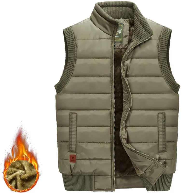 Men Jacket Sleeveless Vest Thermal Soft Vests Casual Coats