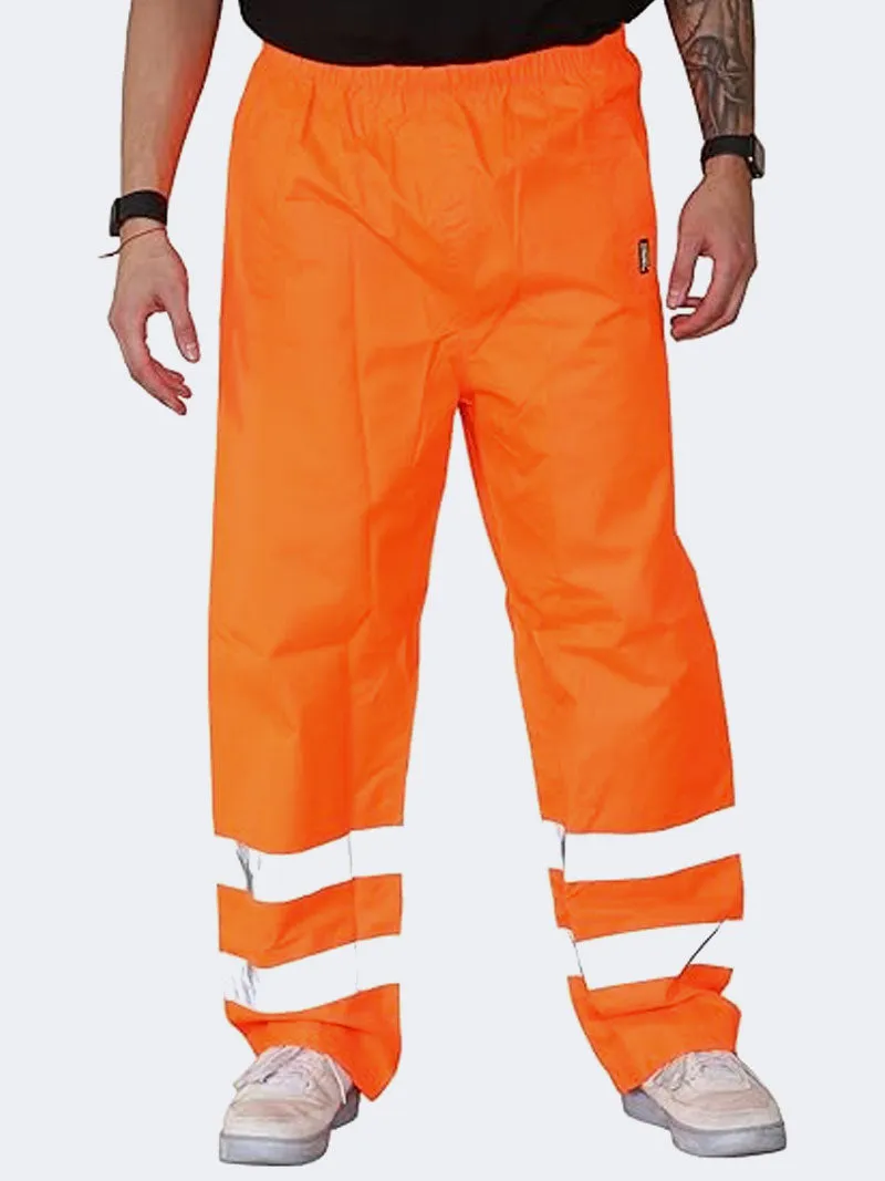 Men's Hi Viz Workwear Waterproof Rain Trousers