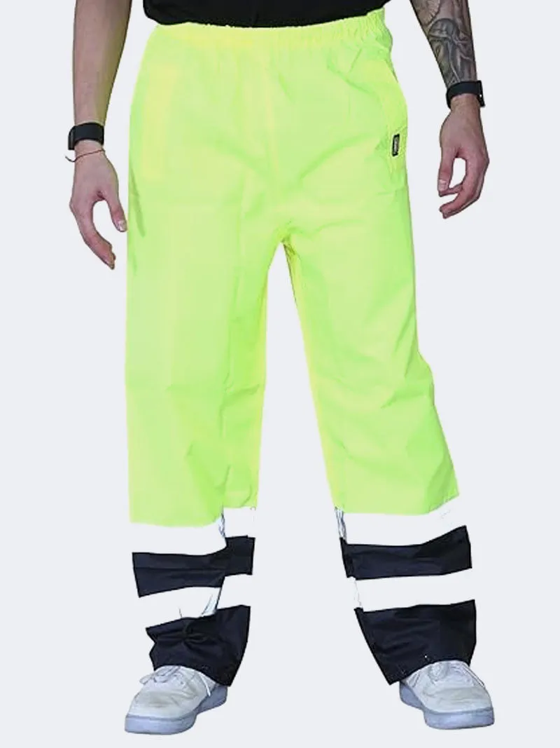 Men's Hi Viz Workwear Waterproof Rain Trousers