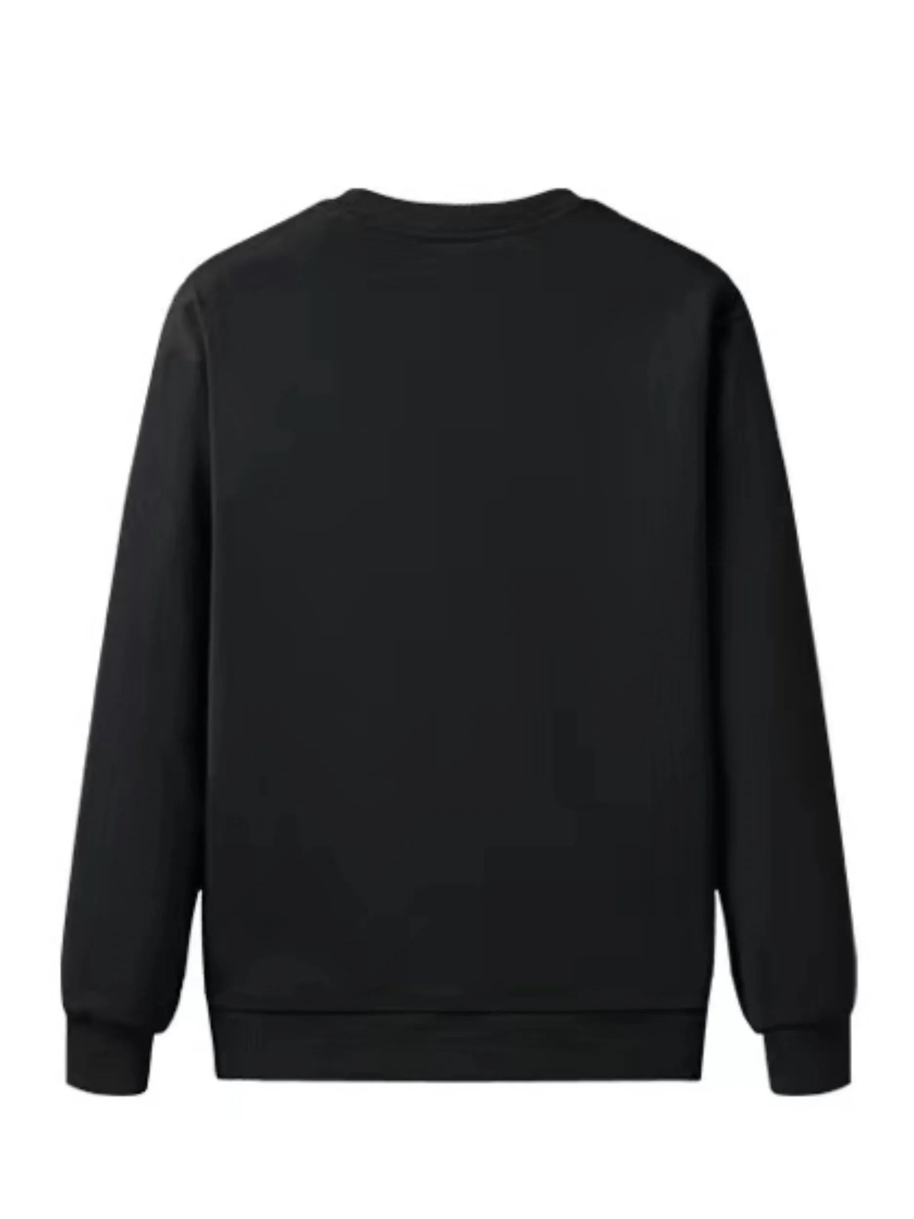 Mens Trendy Thermal Fleece Sweatshirt Classic Crew Neck for FallWinter