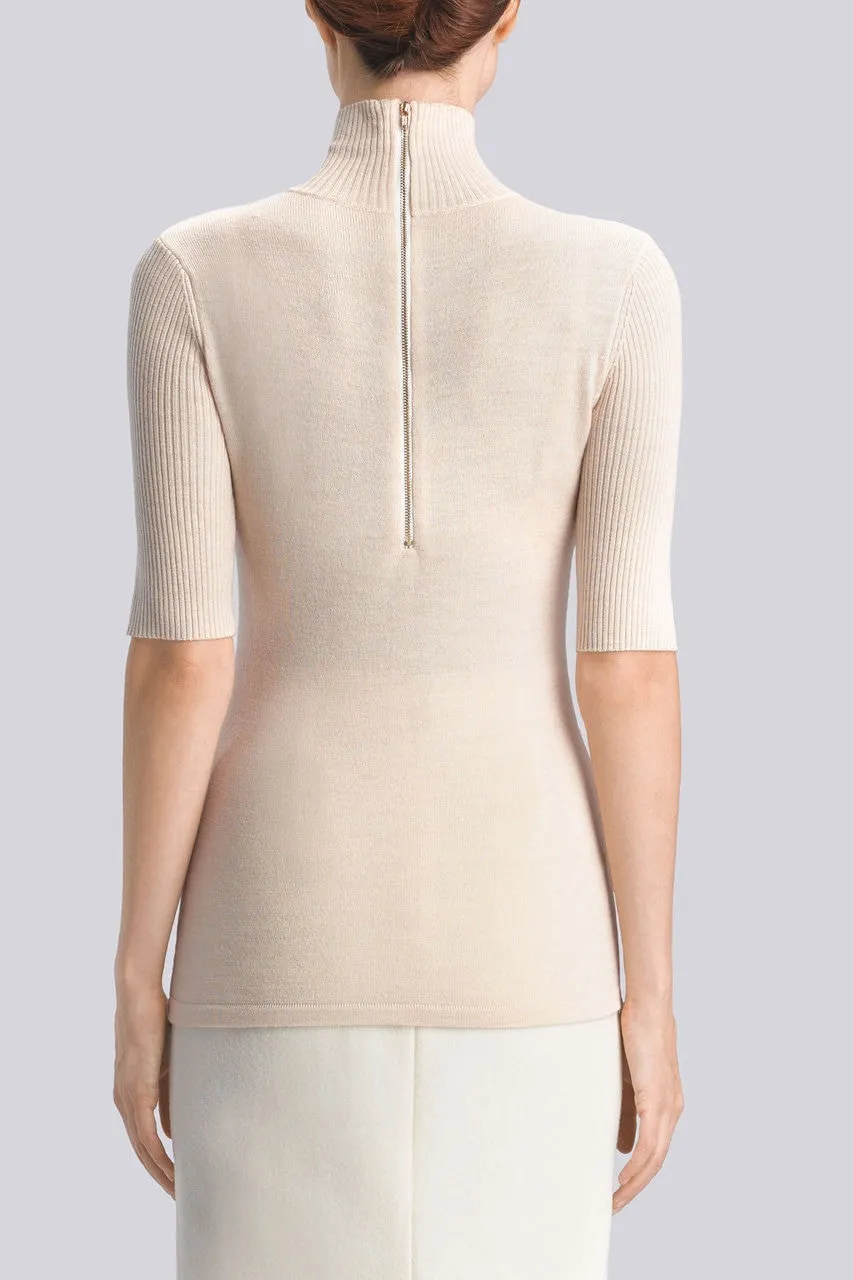 Merino Wool Turtleneck Top