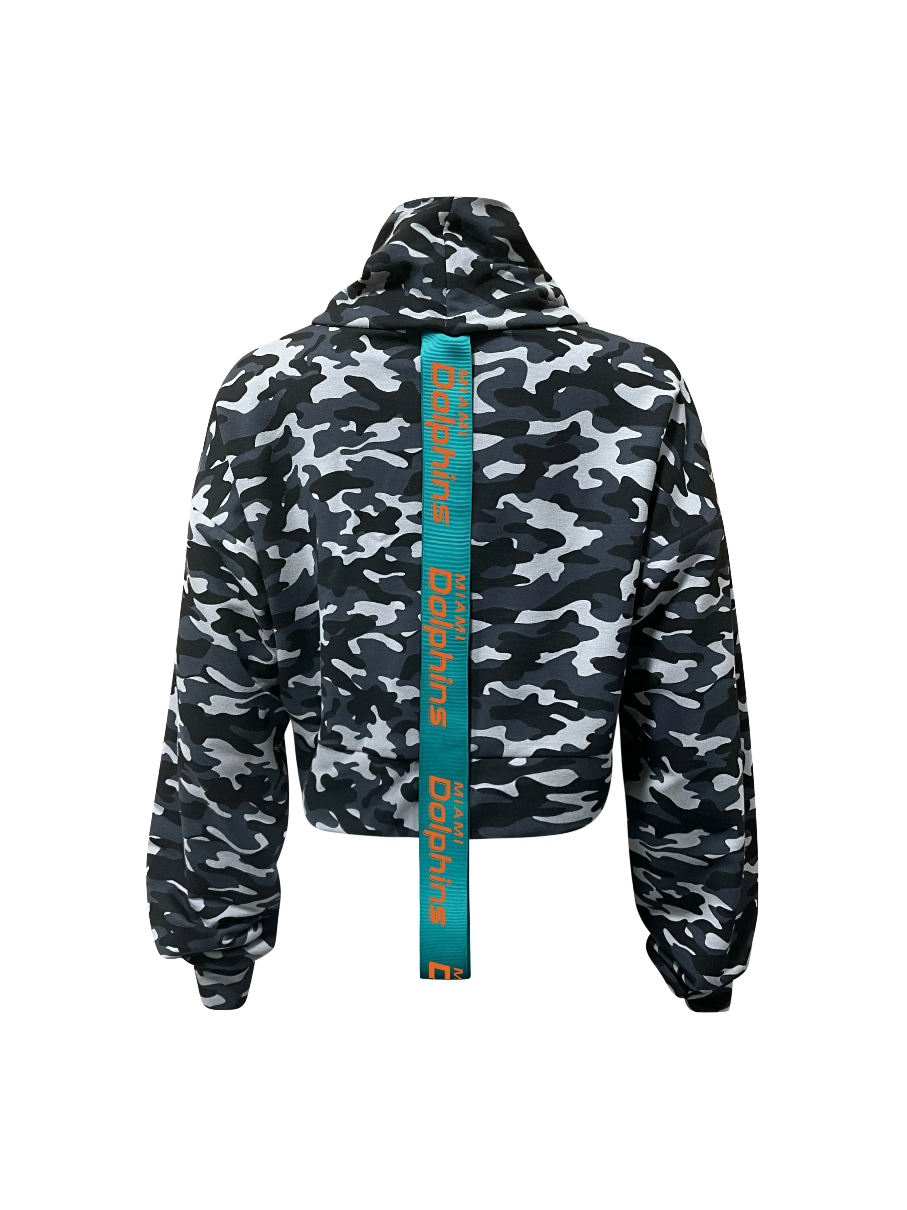 Miami Dolphins Crop Camo Sweatshirt