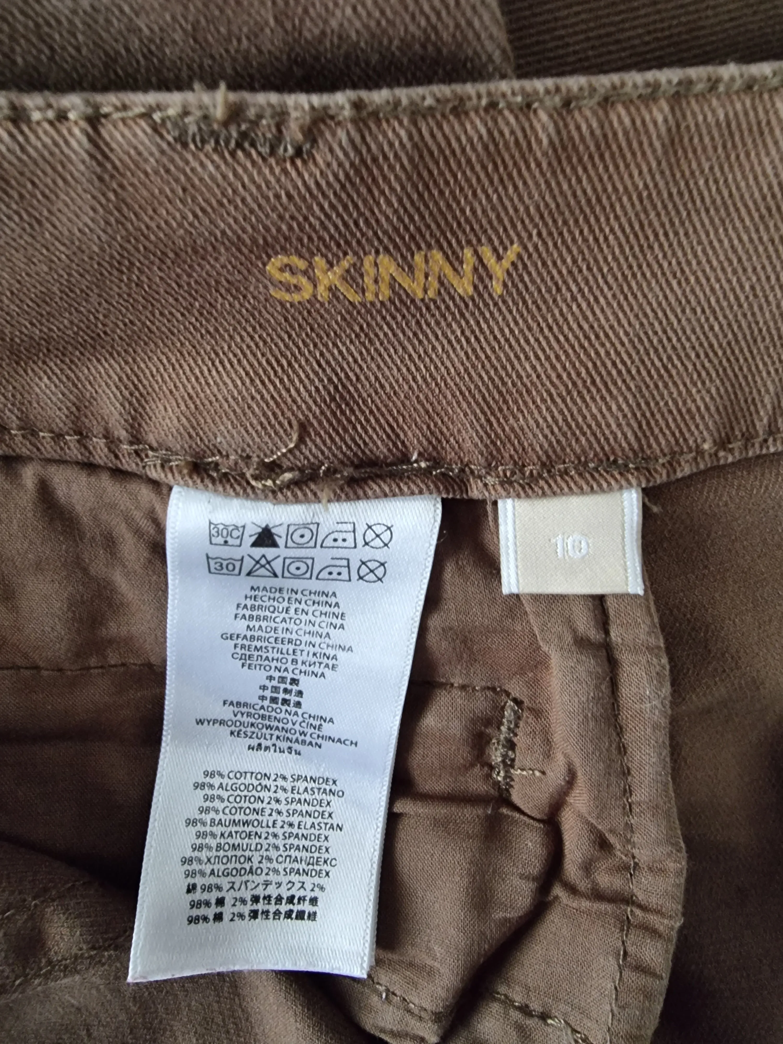 Michael Kors Women's Khaki Denim Skinny Jeans. UK 10 US 6 EU 38