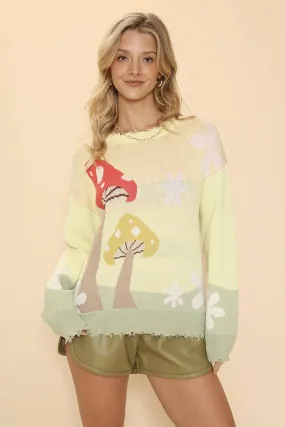 Mushroom patch sweater