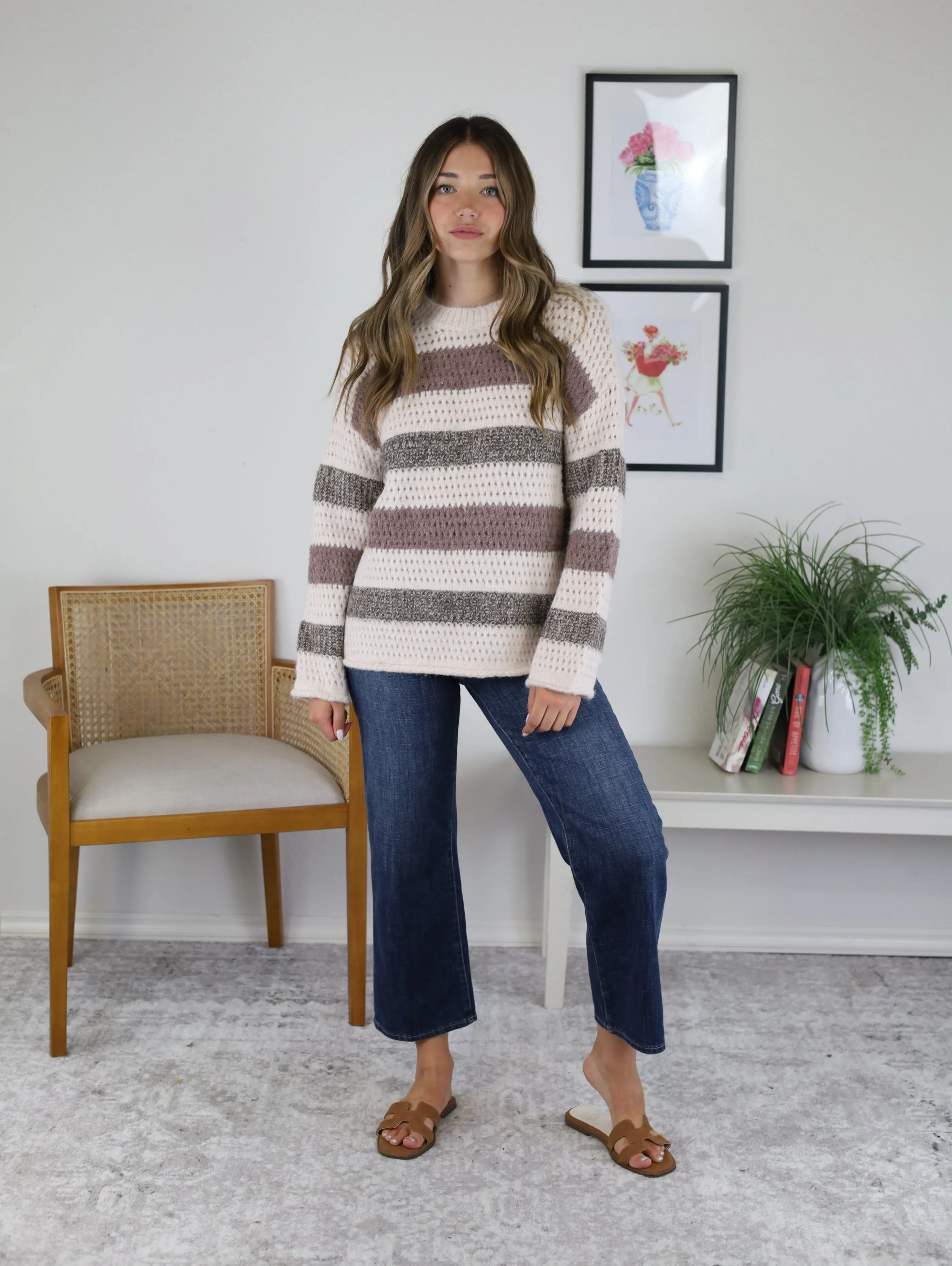 Nattie Chunky Crochet Sweater