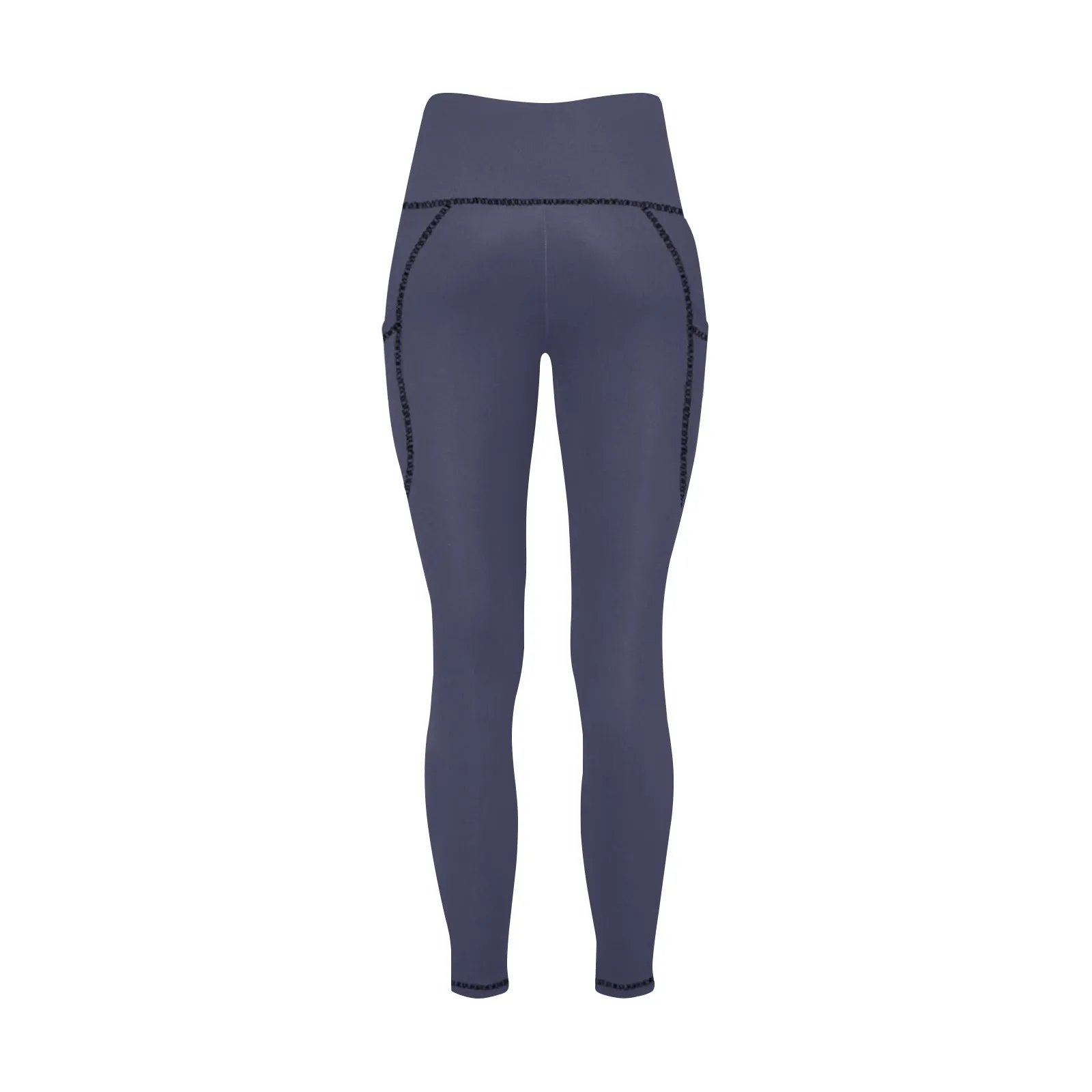 Navy Women's Athletic Leggings With Pockets